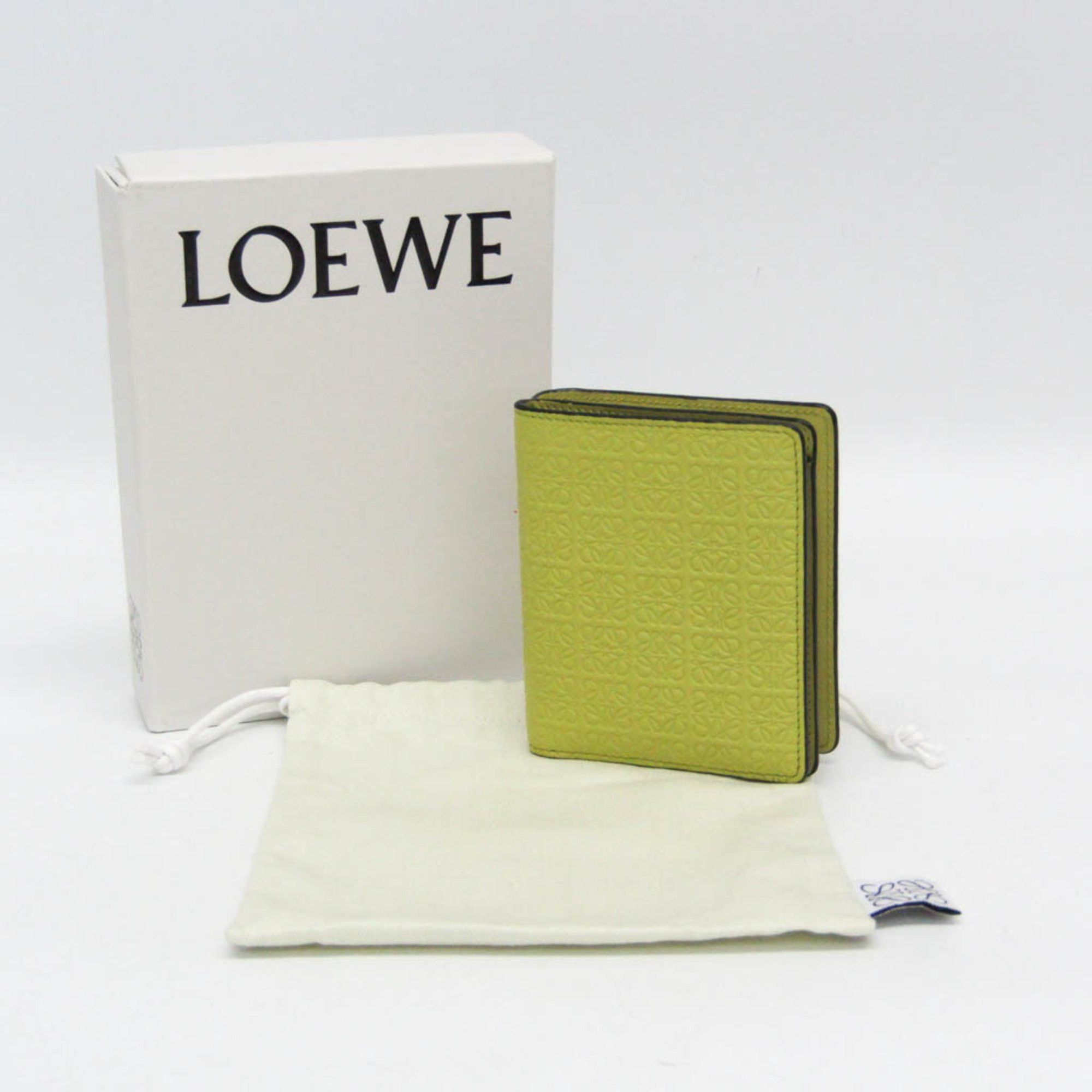 Loewe Loewe Repeat Anagramm Women's Leather Wallet (bi-fold) Green,Yellow Size ONE SIZE - 2 Thumbnail