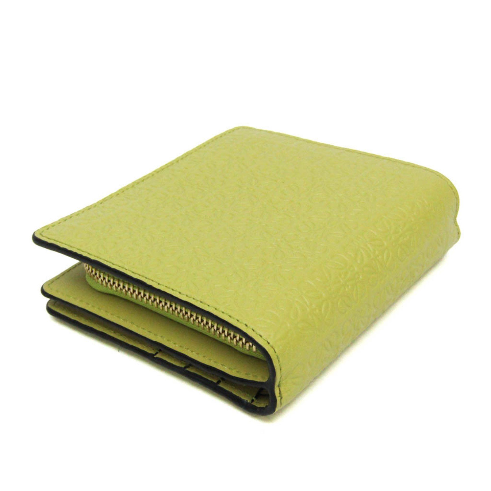 Loewe Loewe Repeat Anagramm Women's Leather Wallet (bi-fold) Green,Yellow Size ONE SIZE - 4 Thumbnail
