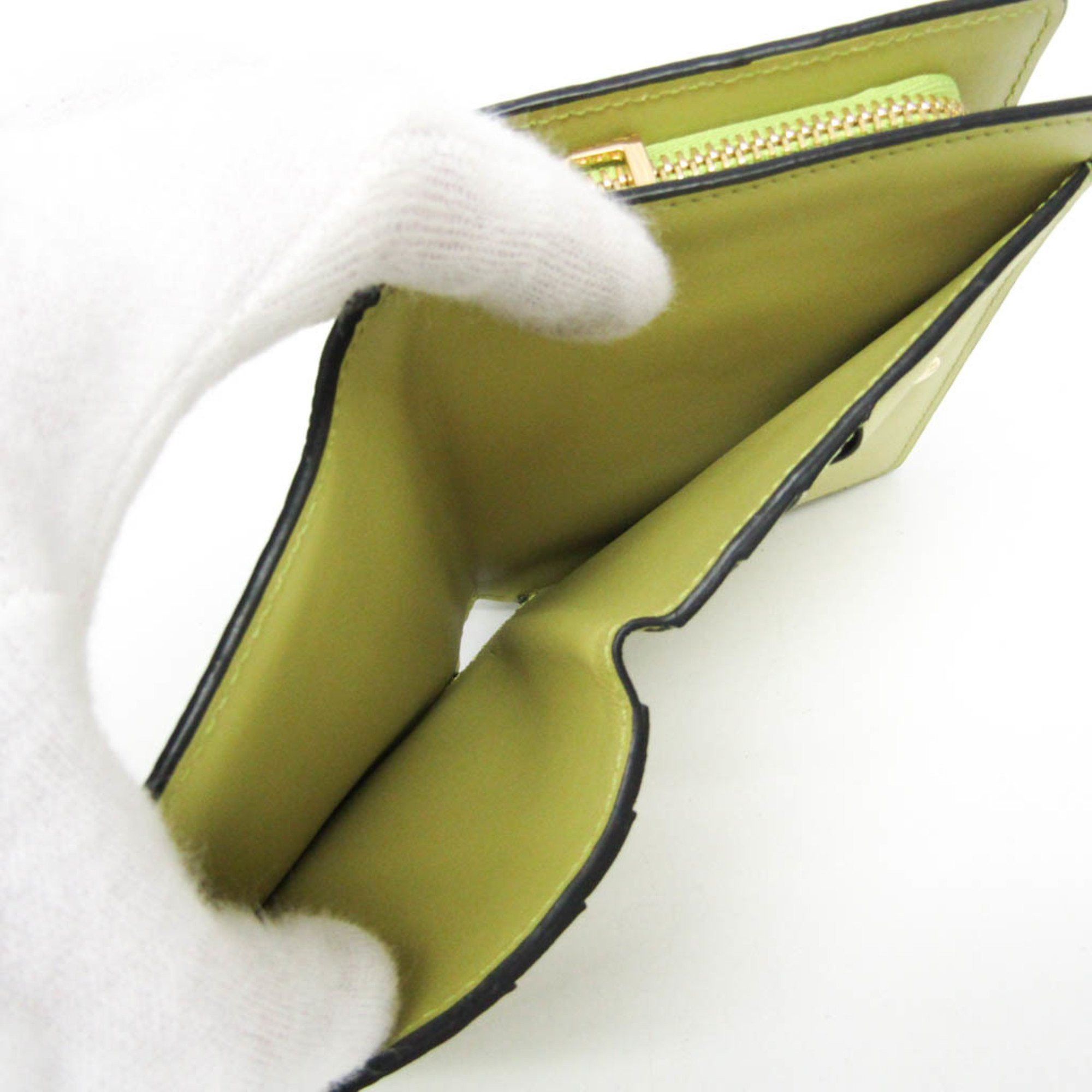 Loewe Loewe Repeat Anagramm Women's Leather Wallet (bi-fold) Green,Yellow Size ONE SIZE - 8 Thumbnail