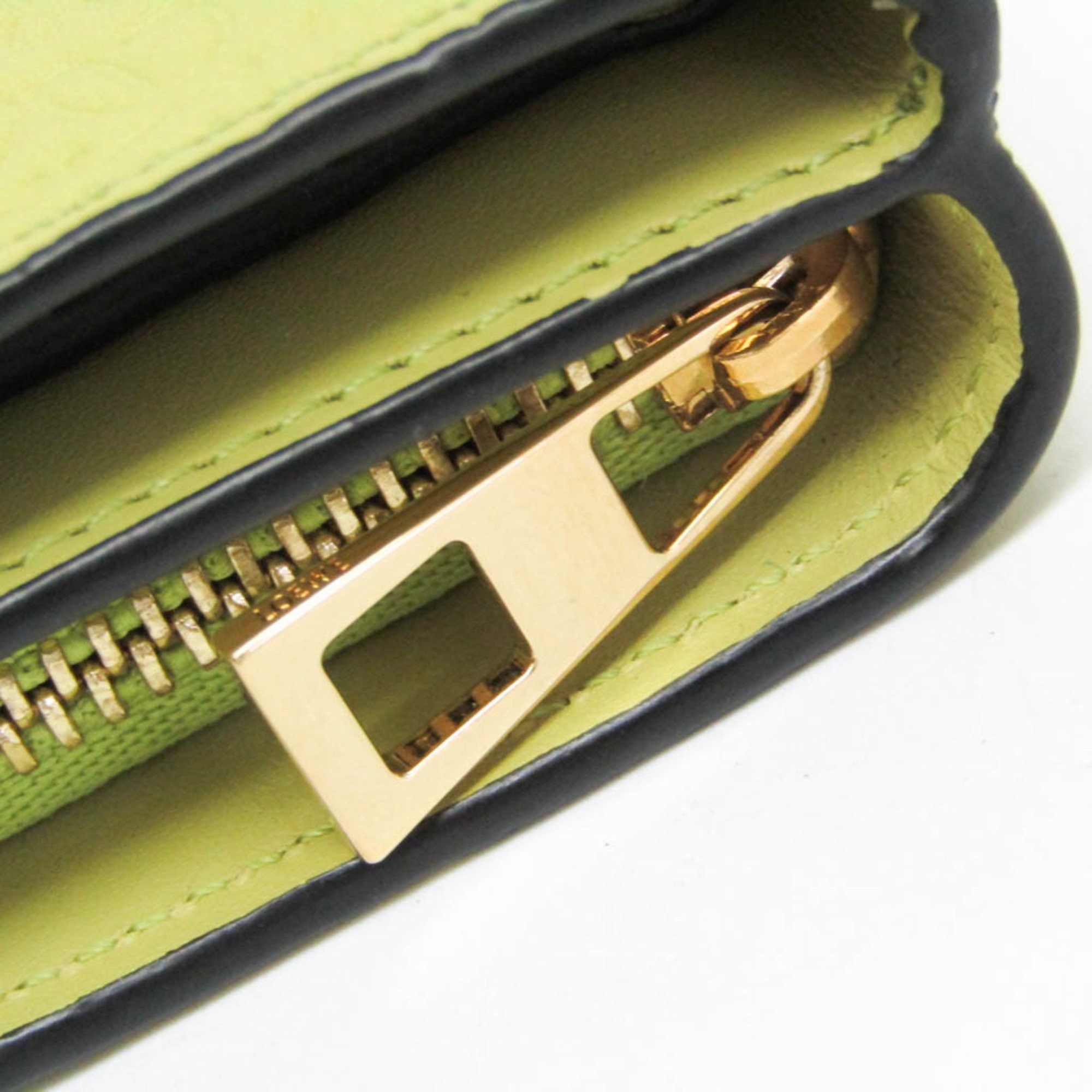 Loewe Loewe Repeat Anagramm Women's Leather Wallet (bi-fold) Green,Yellow Size ONE SIZE - 6 Thumbnail