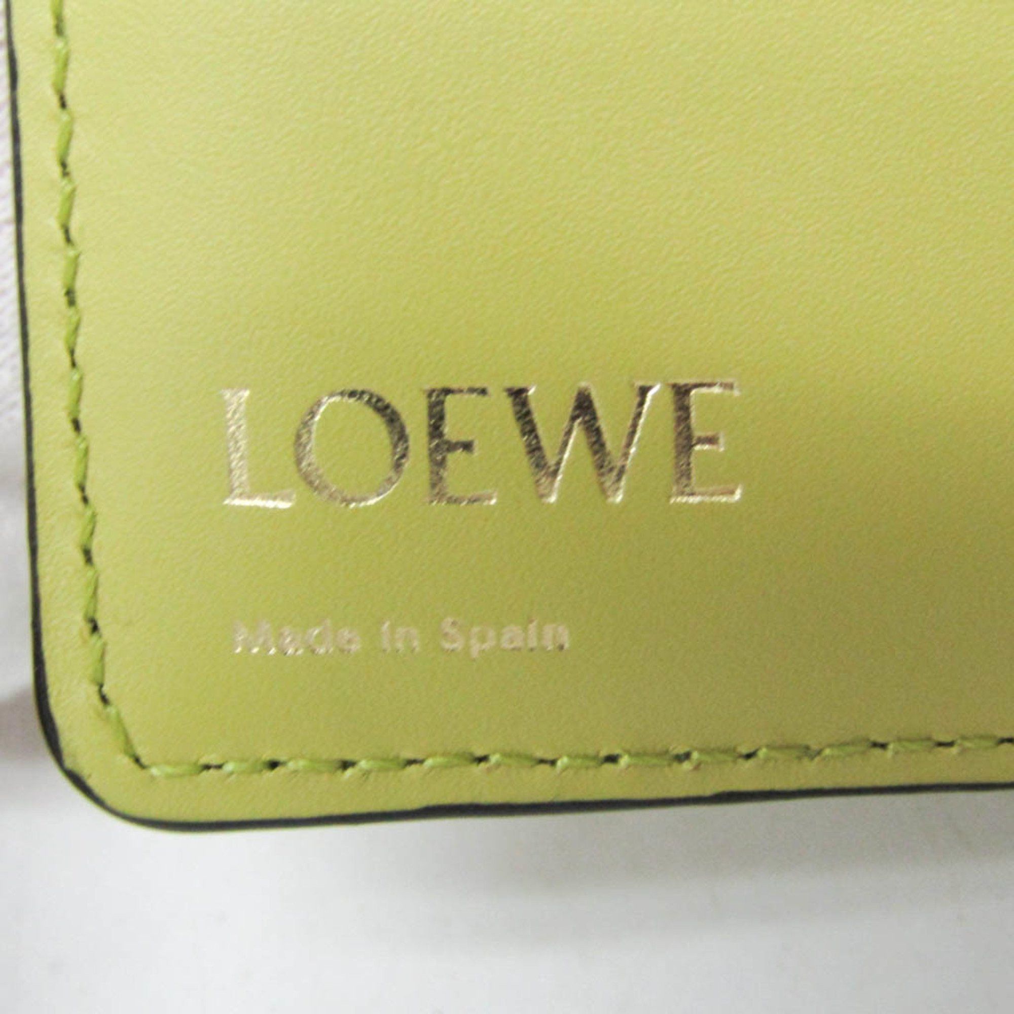 Loewe Loewe Repeat Anagramm Women's Leather Wallet (bi-fold) Green,Yellow Size ONE SIZE - 9 Thumbnail