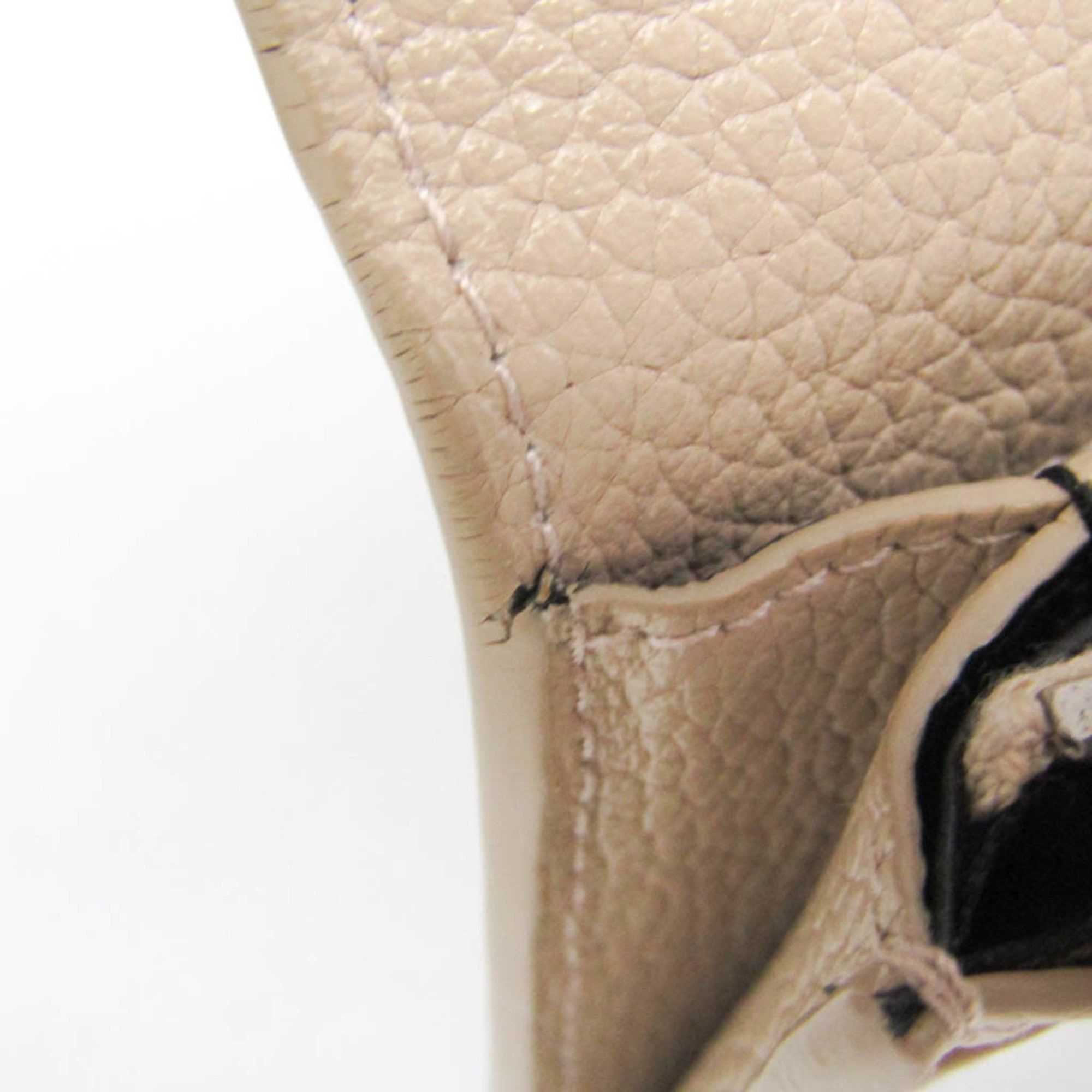 Saint Laurent Paris Saint Laurent 505011 Women's Leather Middle Wallet (bi-fold) Beige Size ONE SIZE - 11 Thumbnail