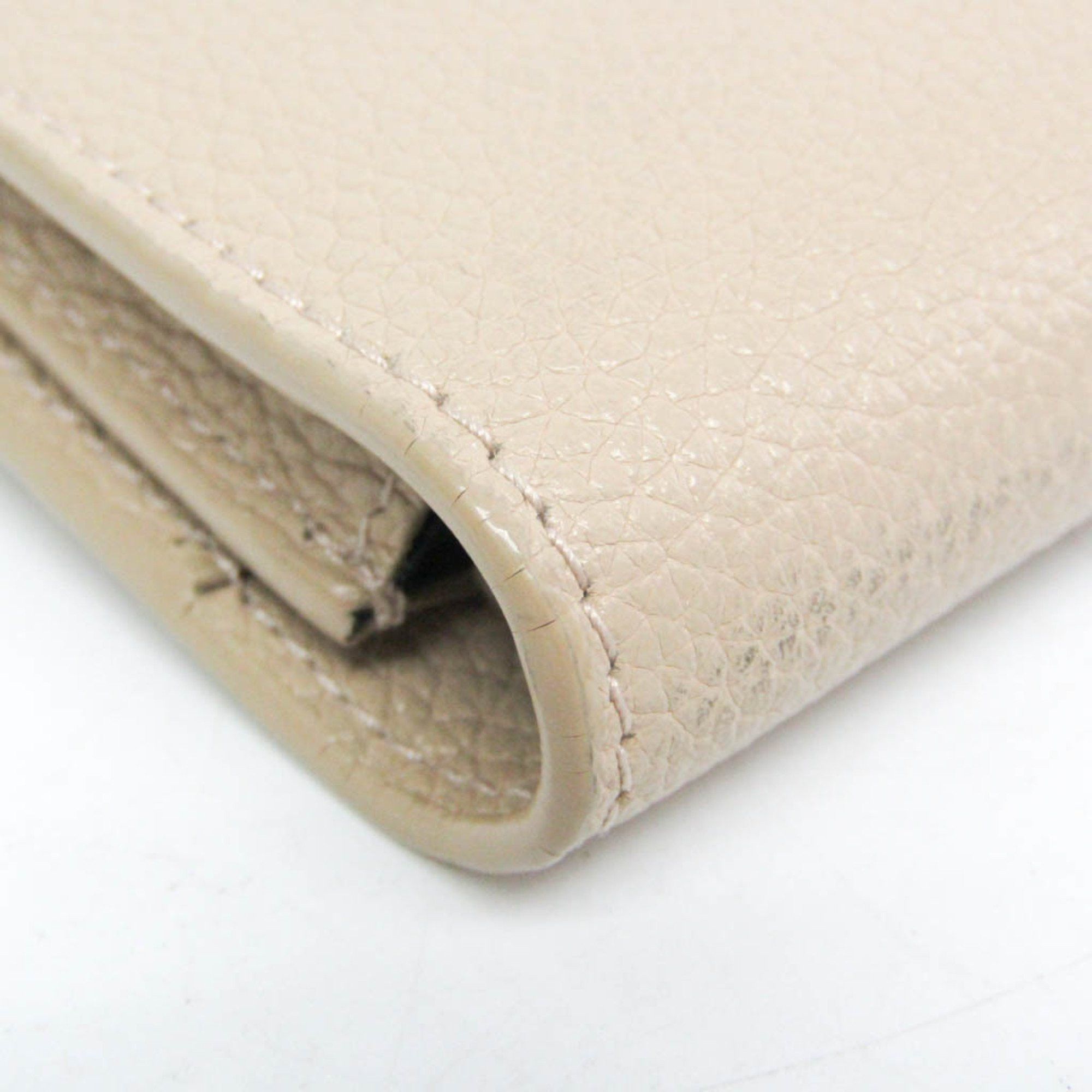Saint Laurent Paris Saint Laurent 505011 Women's Leather Middle Wallet (bi-fold) Beige Size ONE SIZE - 6 Thumbnail