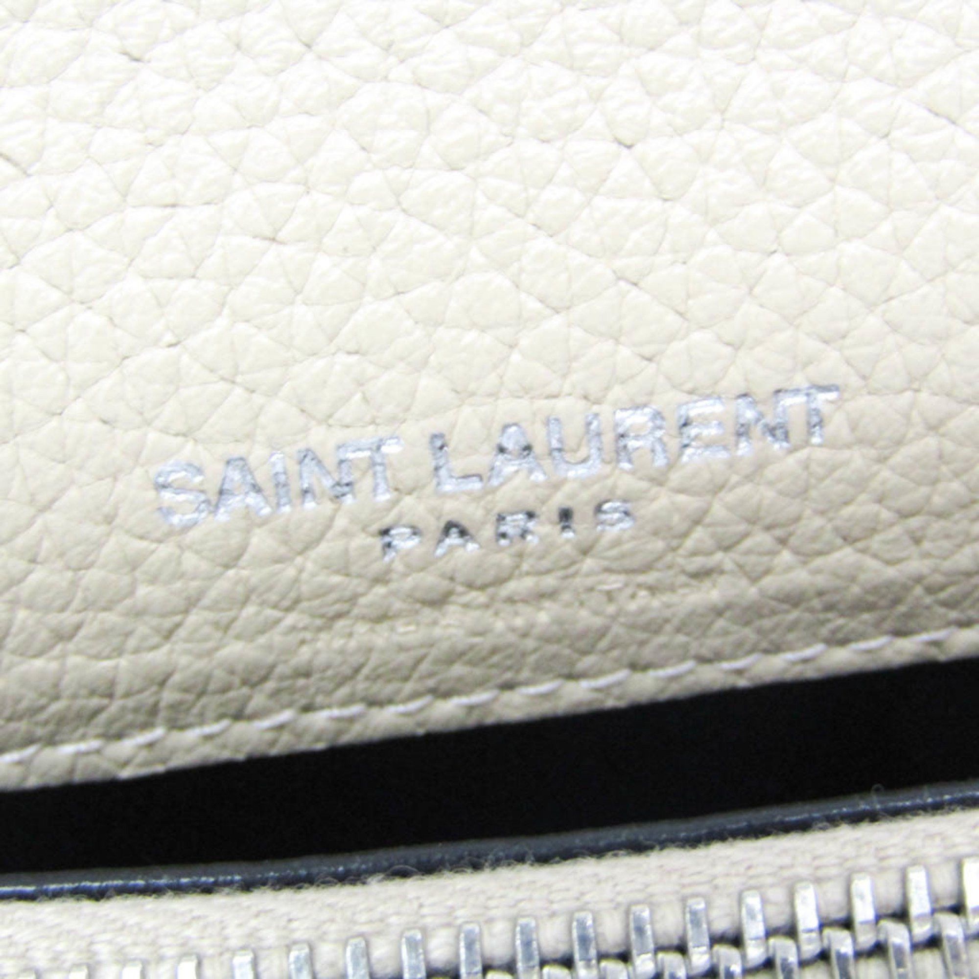 Saint Laurent Paris Saint Laurent 505011 Women's Leather Middle Wallet (bi-fold) Beige Size ONE SIZE - 13 Thumbnail