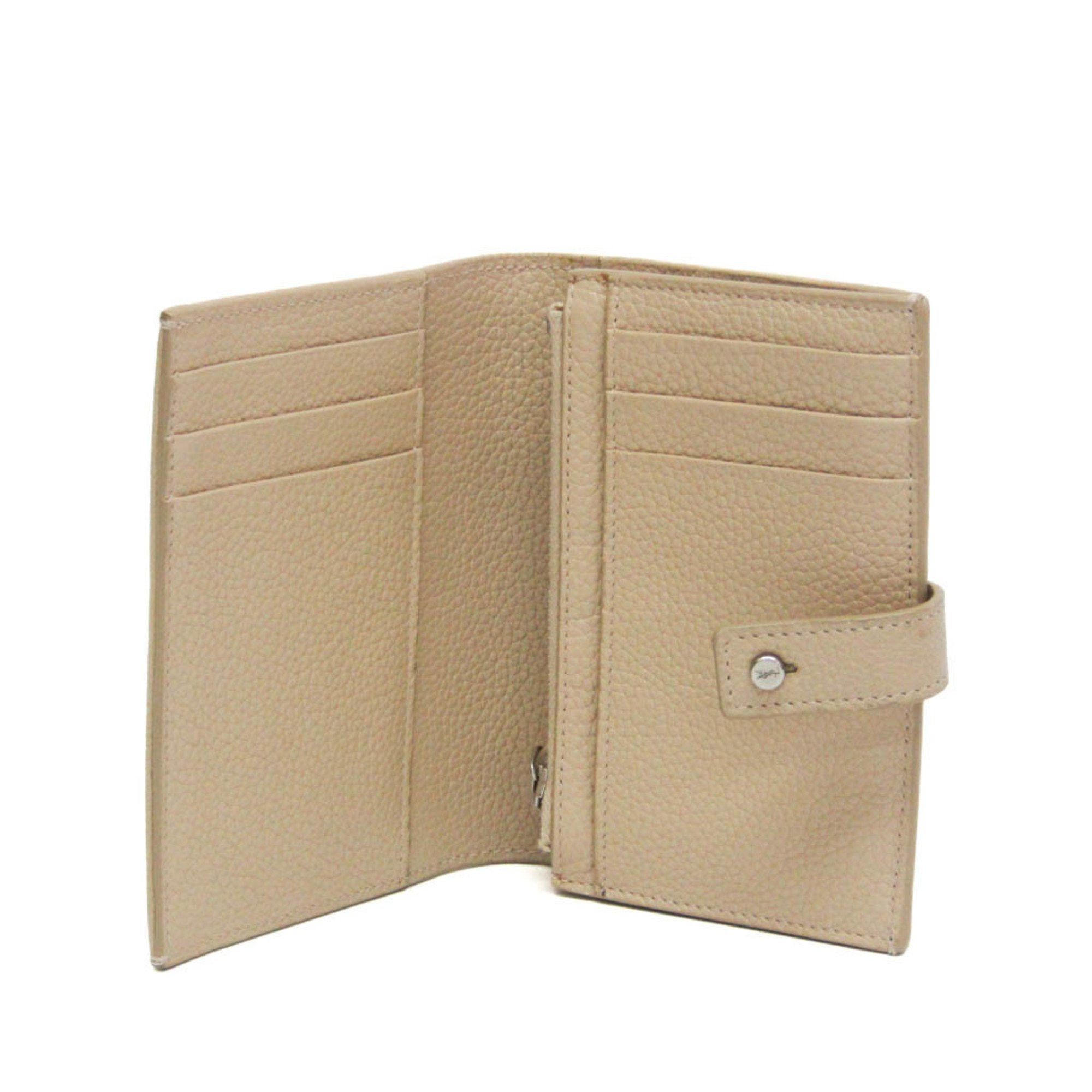 Saint Laurent Paris Saint Laurent 505011 Women's Leather Middle Wallet (bi-fold) Beige Size ONE SIZE - 4 Thumbnail