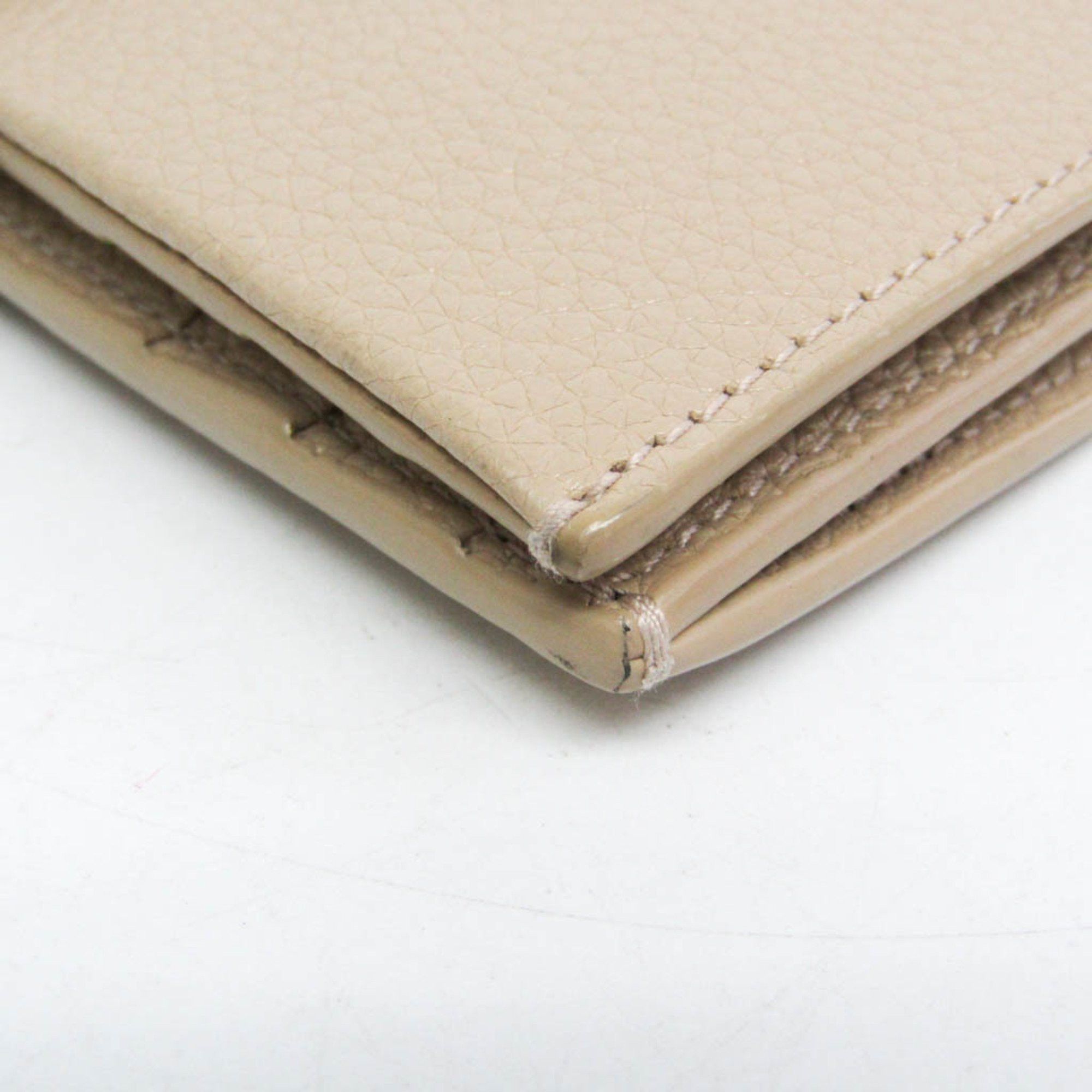 Saint Laurent Paris Saint Laurent 505011 Women's Leather Middle Wallet (bi-fold) Beige Size ONE SIZE - 5 Thumbnail