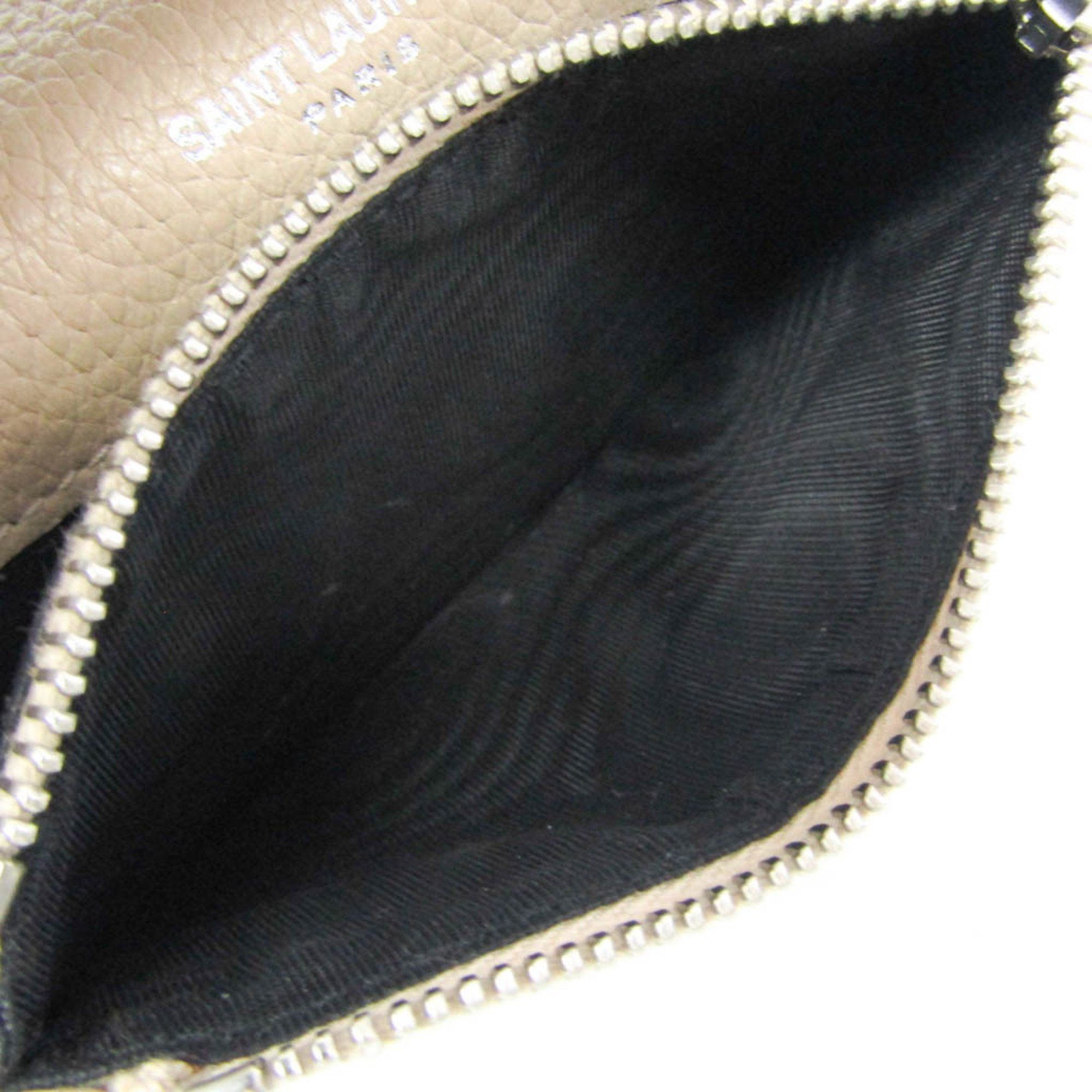 Saint Laurent Paris Saint Laurent 505011 Women's Leather Middle Wallet (bi-fold) Beige Size ONE SIZE - 12 Thumbnail