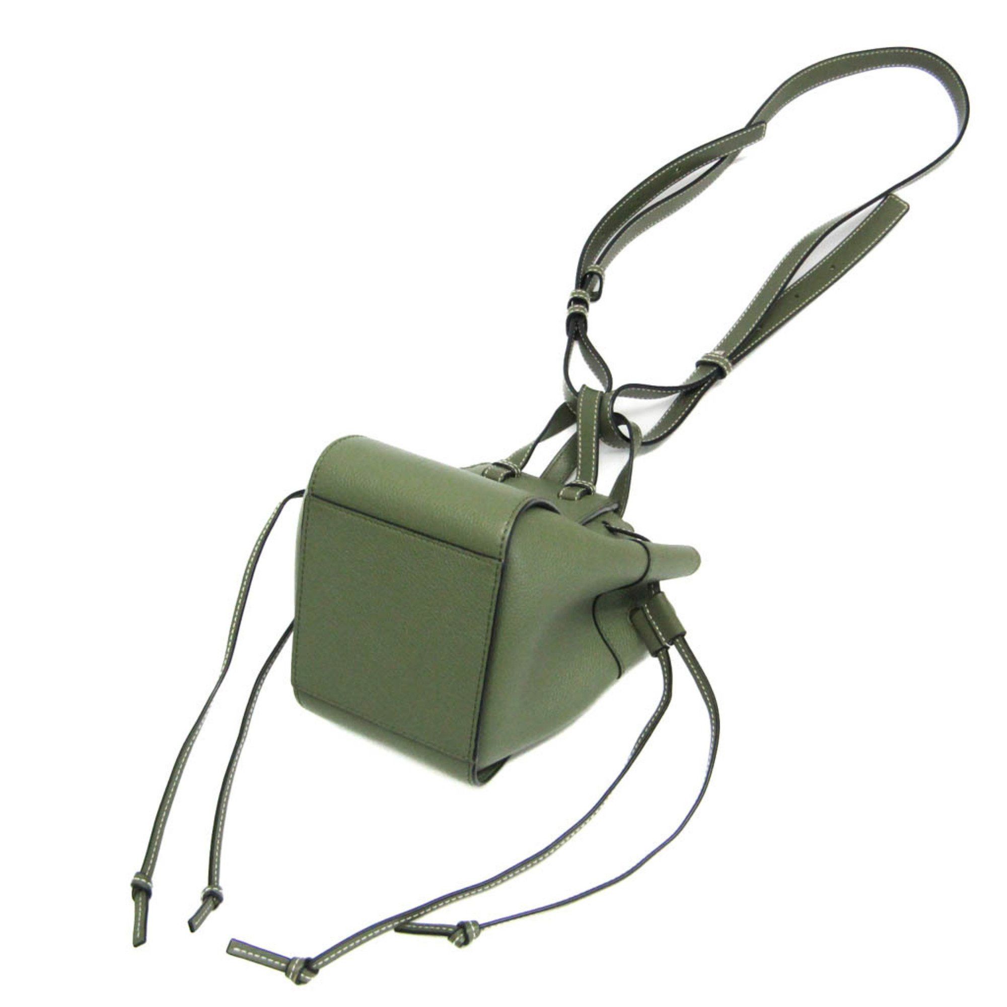 Loewe Loewe Hammock Drawstring Mini Women's Leather Handbag,Shoulder Bag Green Size ONE SIZE - 2 Thumbnail