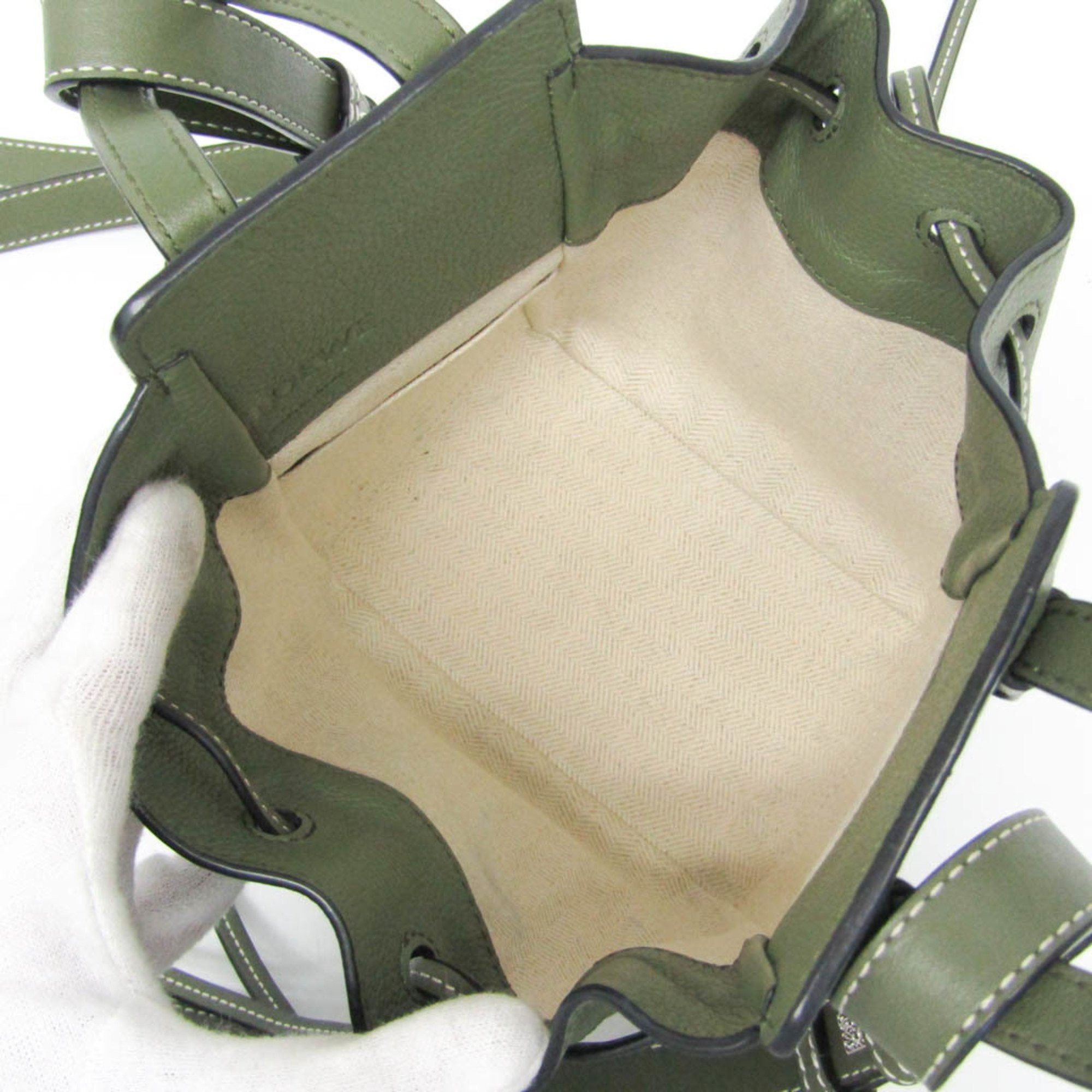 Loewe Loewe Hammock Drawstring Mini Women's Leather Handbag,Shoulder Bag Green Size ONE SIZE - 3 Thumbnail
