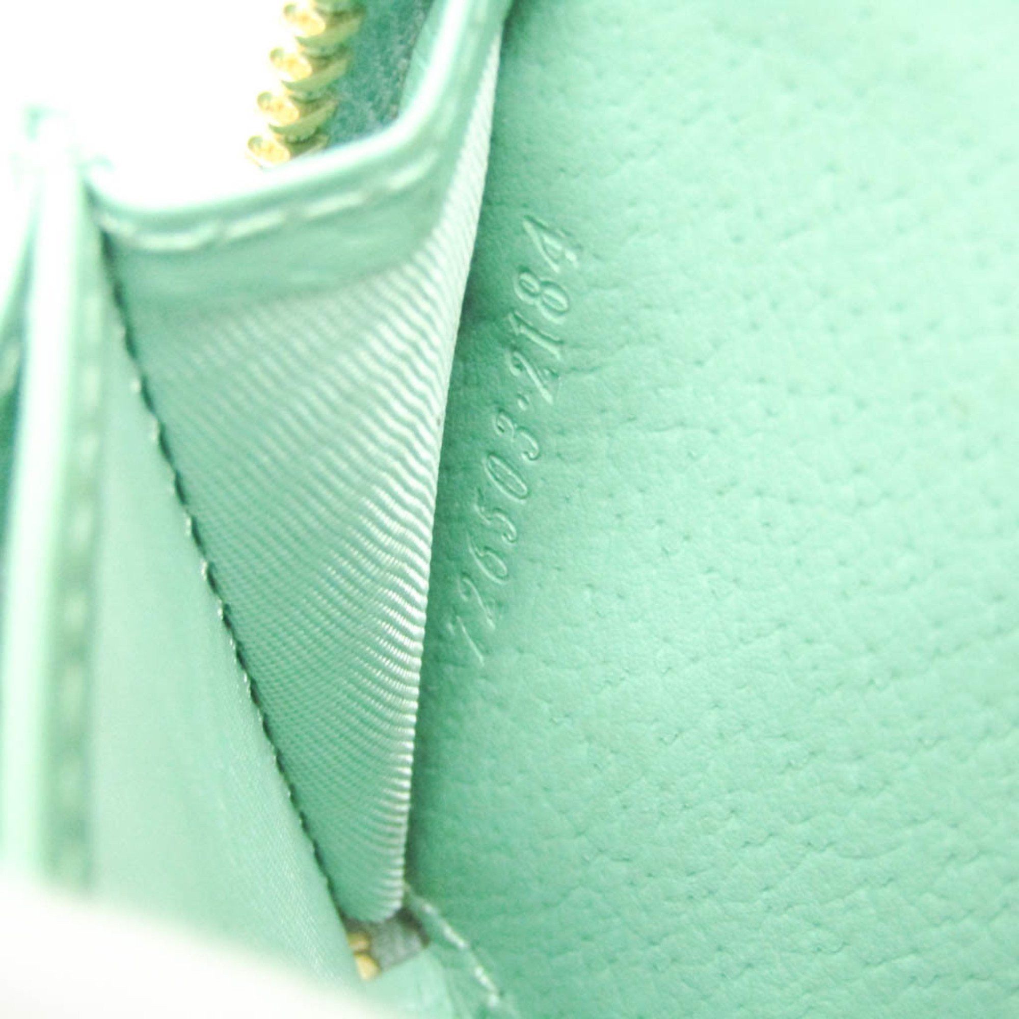 Gucci Gucci Jumbo GG Coin Case 726503 Leather Canvas Card Case Beige,Green Size ONE SIZE - 13 Thumbnail
