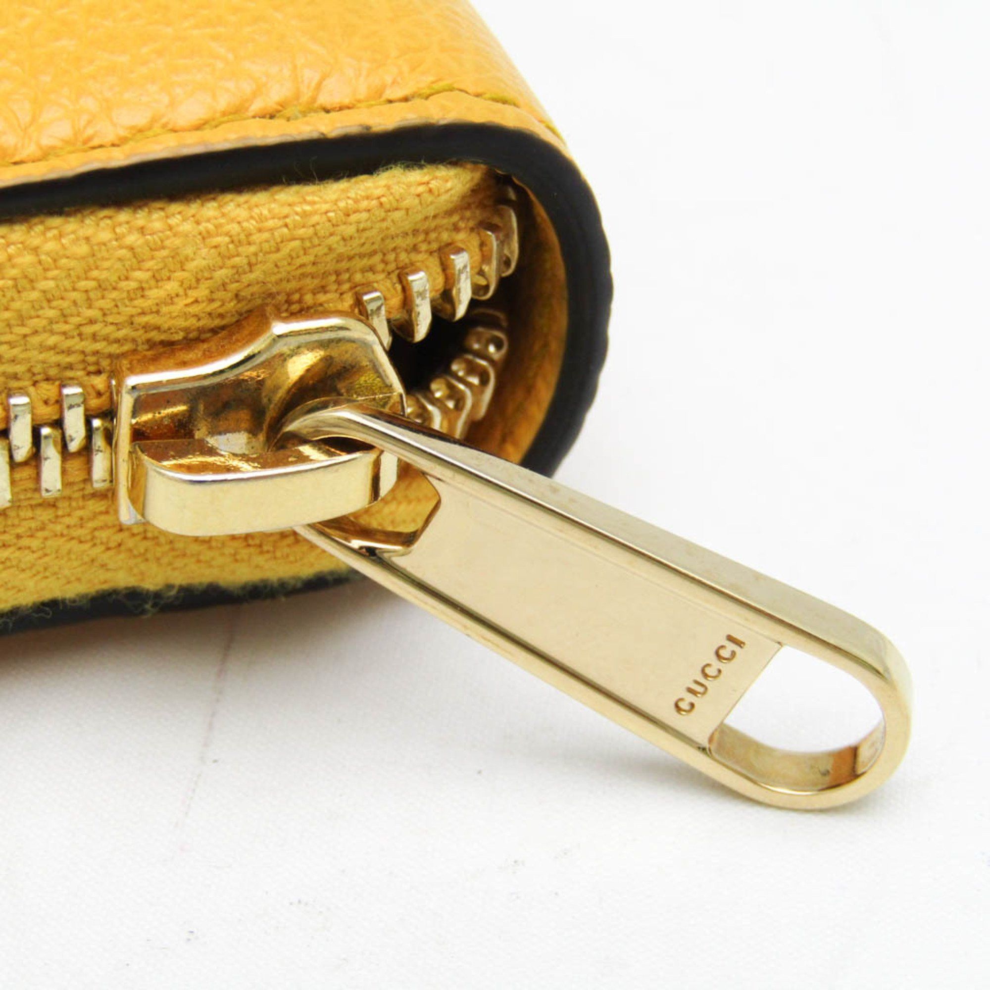 Gucci Gucci Logo 658691 Women,Men Leather Long Wallet (bi-fold) Yellow Size ONE SIZE - 7 Thumbnail