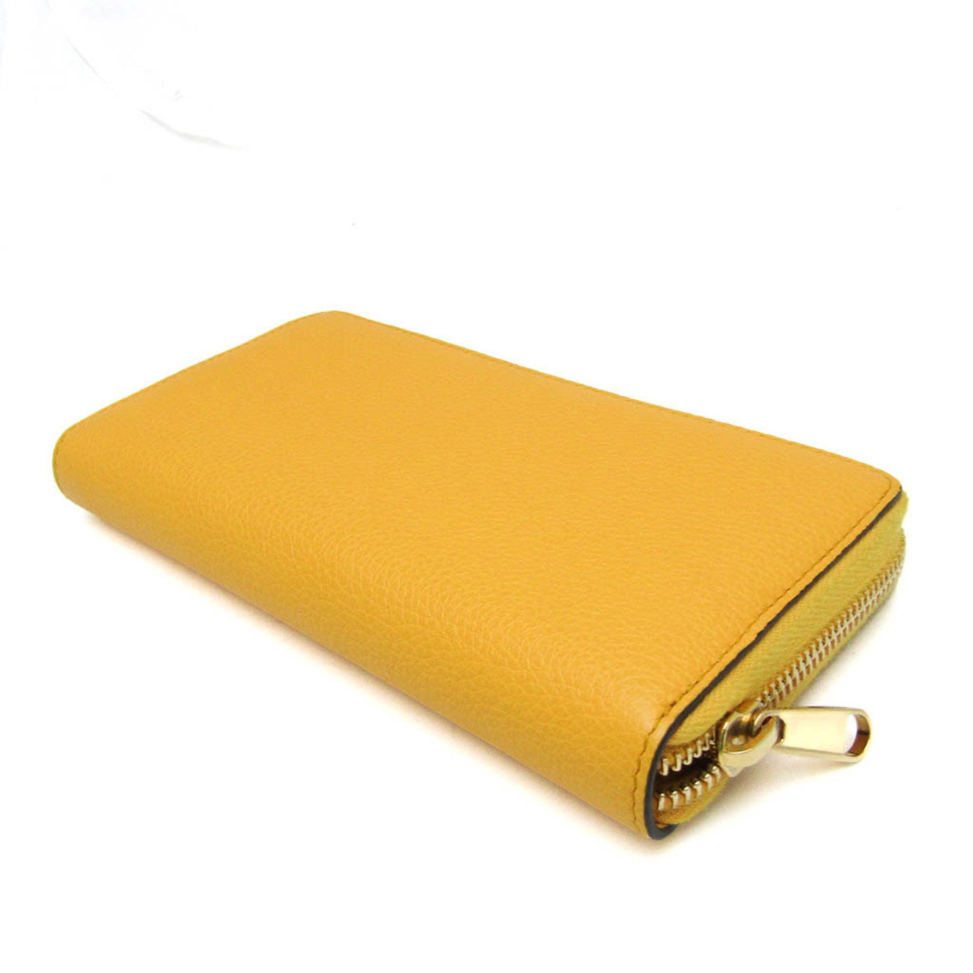 Gucci Gucci Logo 658691 Women,Men Leather Long Wallet (bi-fold) Yellow Size ONE SIZE - 2 Thumbnail