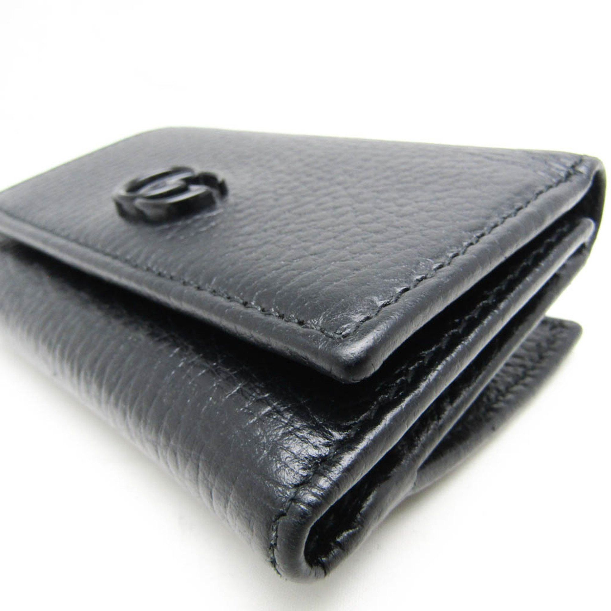 Gucci Gucci PETITE MARMONT 644407 Women's Leather Wallet (tri-fold) Black Size ONE SIZE - 8 Thumbnail