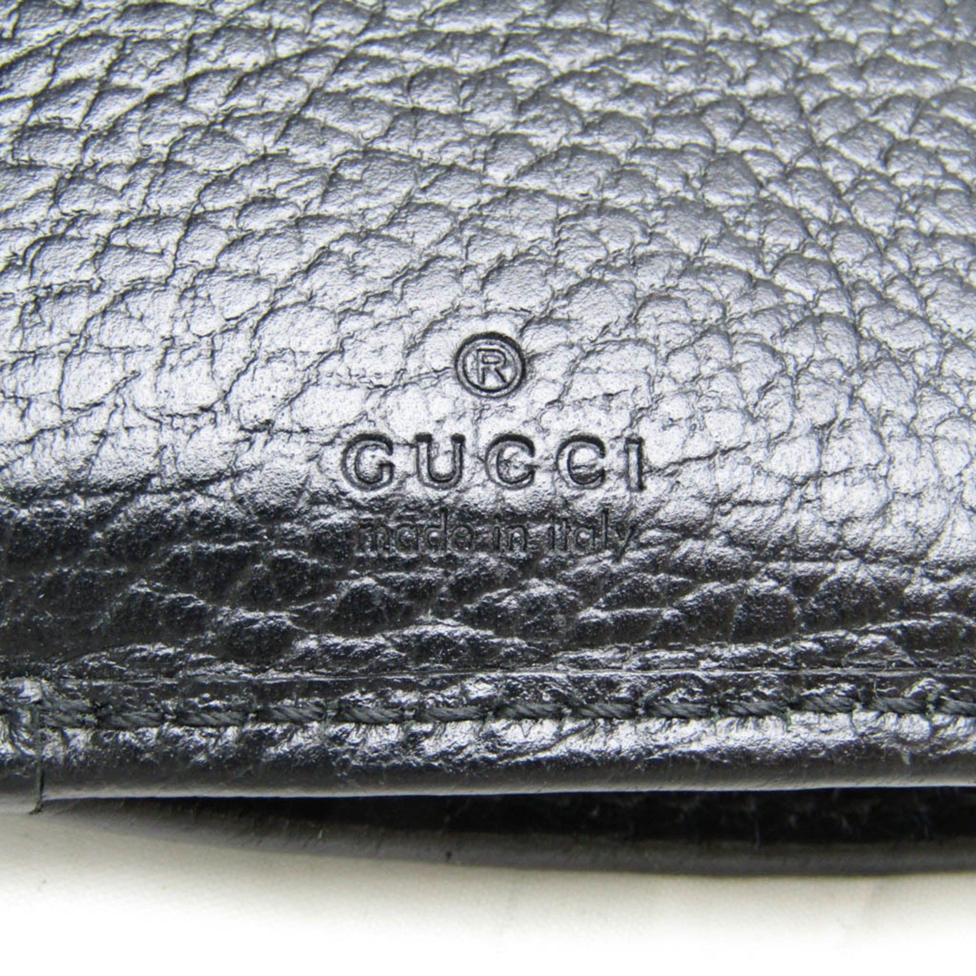 Gucci Gucci PETITE MARMONT 644407 Women's Leather Wallet (tri-fold) Black Size ONE SIZE - 10 Thumbnail