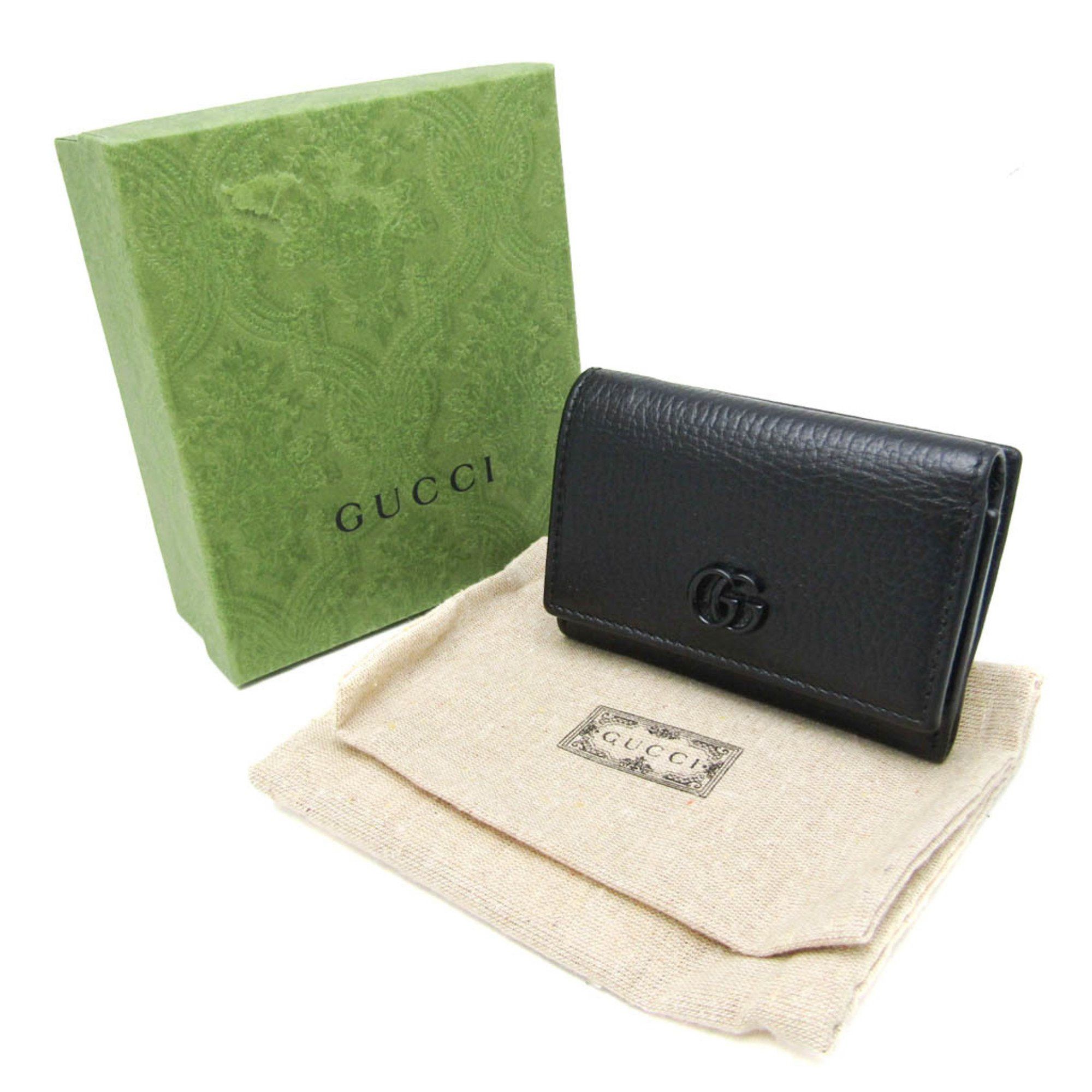 Gucci Gucci PETITE MARMONT 644407 Women's Leather Wallet (tri-fold) Black Size ONE SIZE - 2 Thumbnail