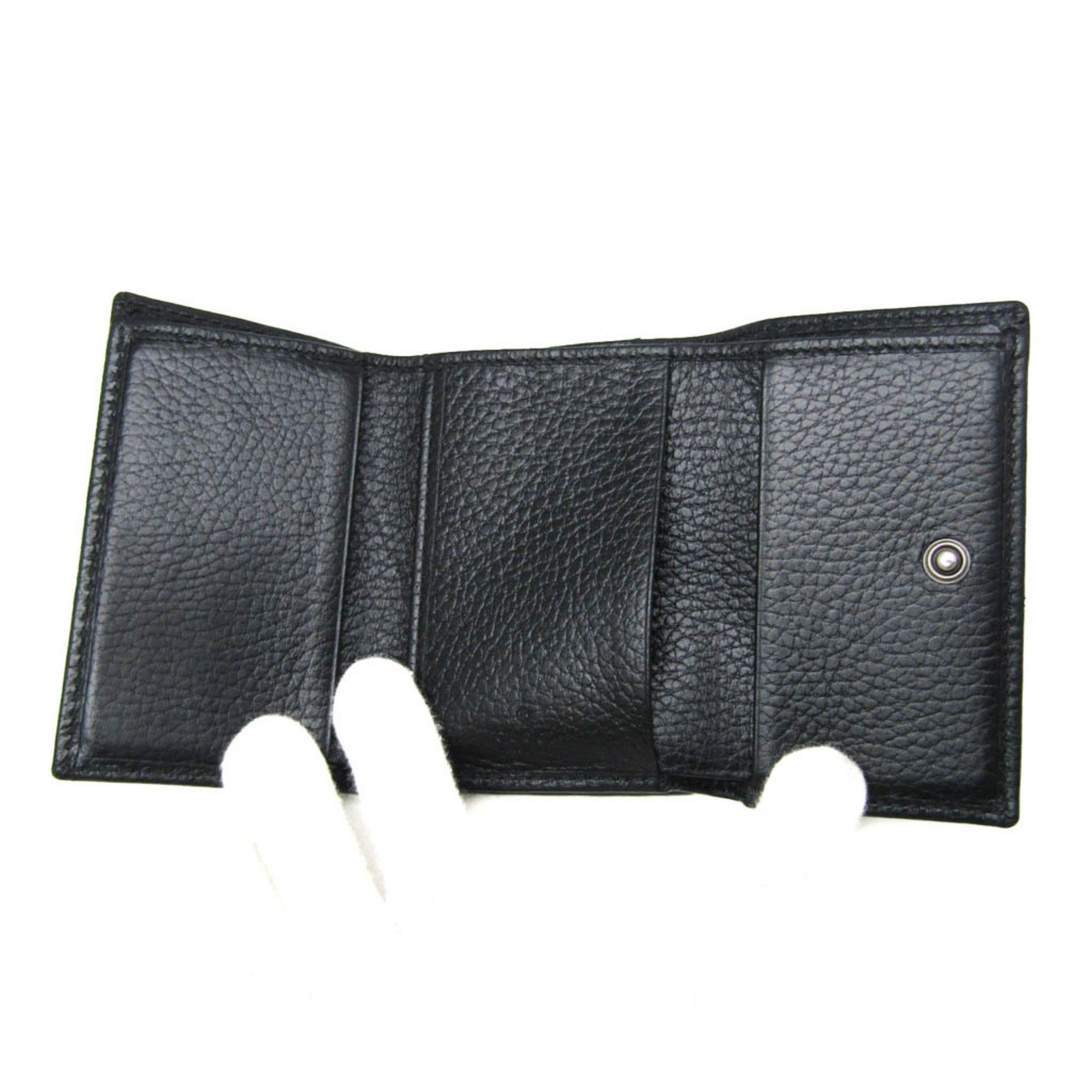 Gucci Gucci PETITE MARMONT 644407 Women's Leather Wallet (tri-fold) Black Size ONE SIZE - 4 Thumbnail