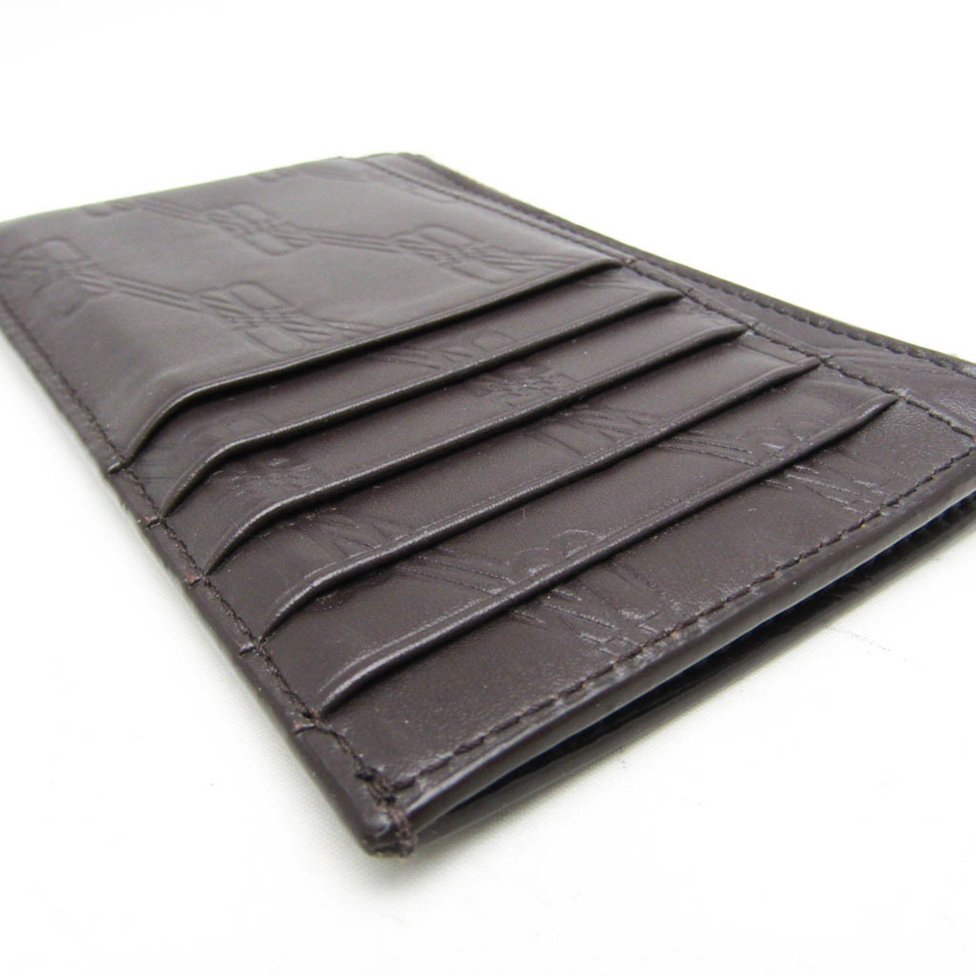 Balenciaga Balenciaga Fragment Case Coin Case 717784 Leather Card Case Dark Brown Size ONE SIZE - 6 Thumbnail