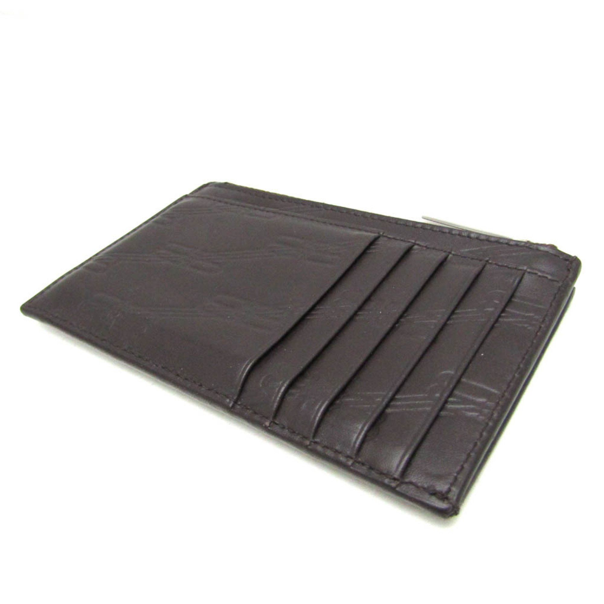 Balenciaga Balenciaga Fragment Case Coin Case 717784 Leather Card Case Dark Brown Size ONE SIZE - 3 Thumbnail