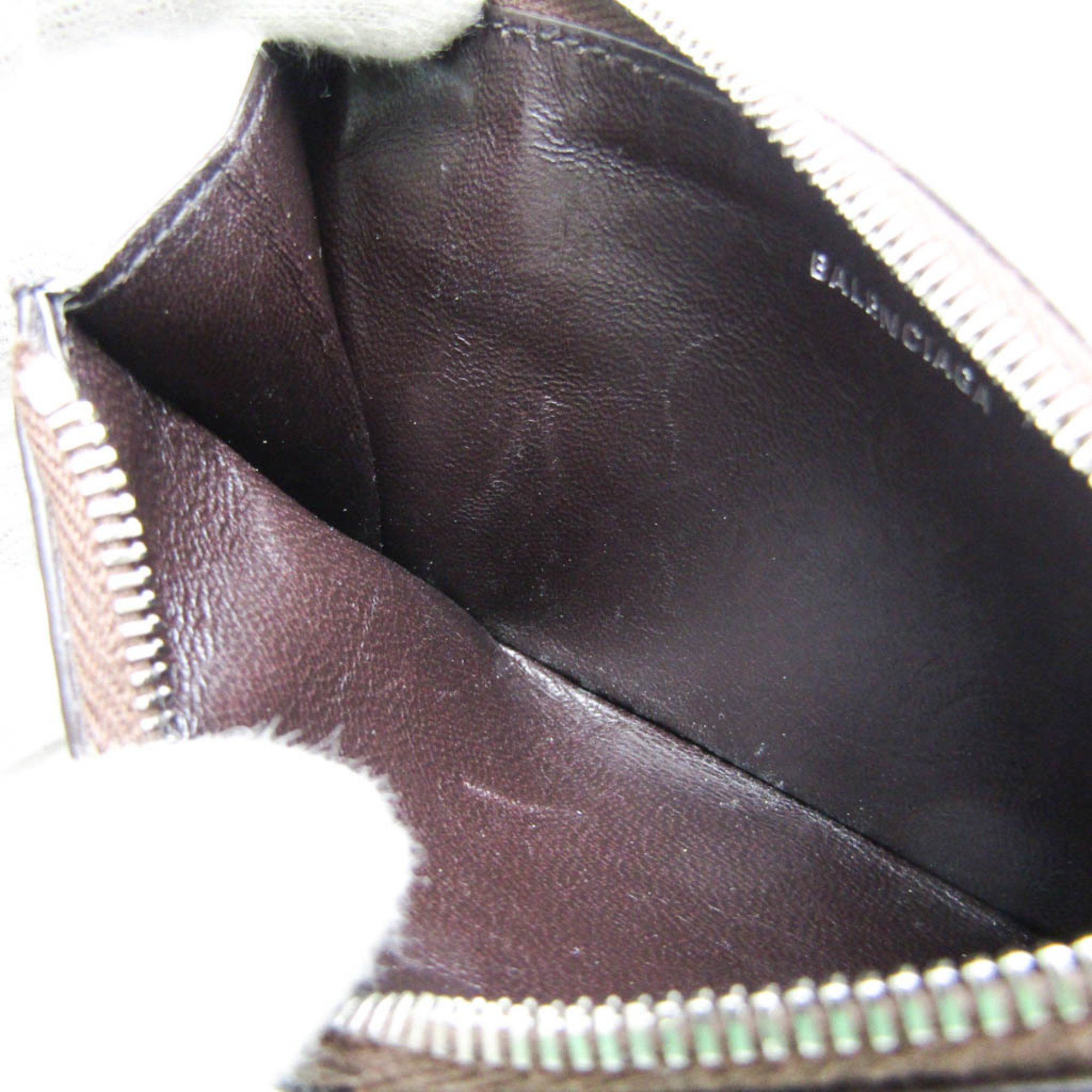 Balenciaga Balenciaga Fragment Case Coin Case 717784 Leather Card Case Dark Brown Size ONE SIZE - 8 Thumbnail