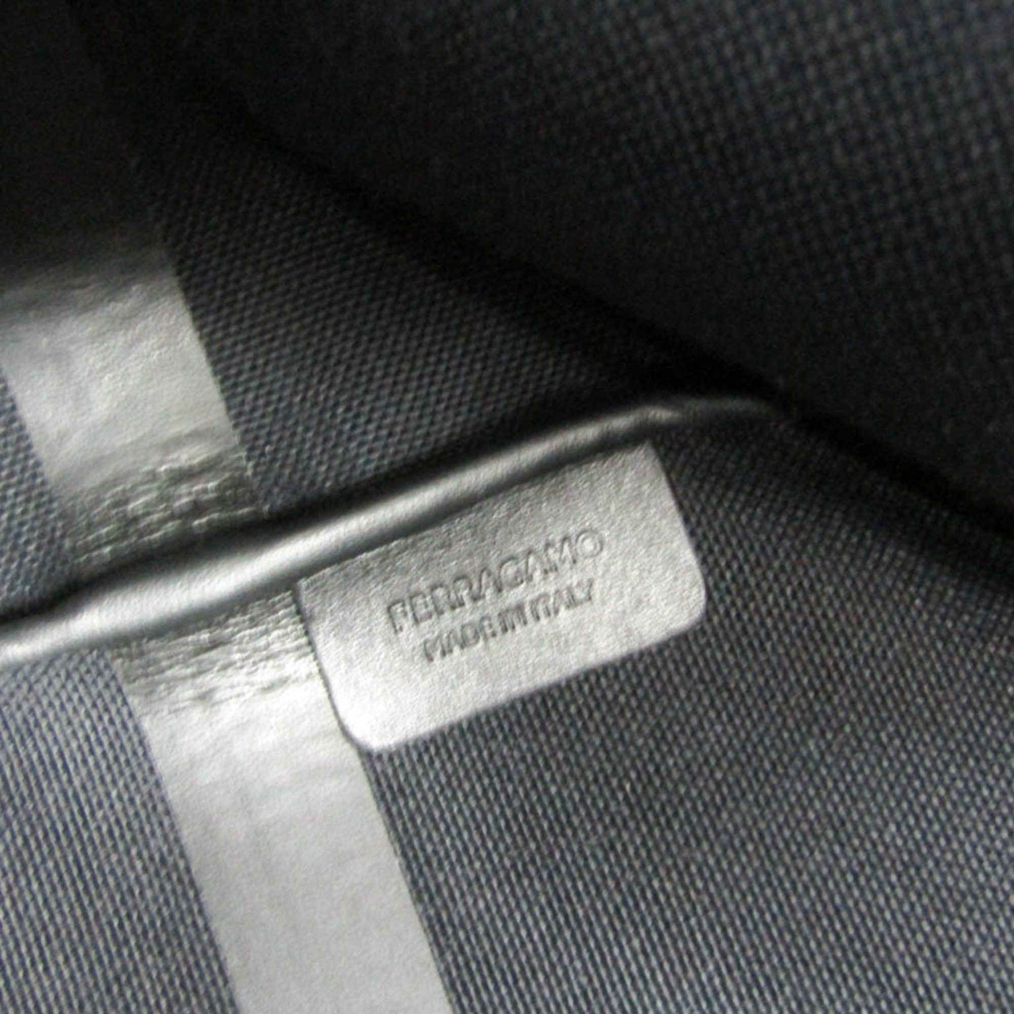 Salvatore Ferragamo Salvatore Ferragamo Gancini Big Tote EE-24 1295 Men's Canvas,Leather Tote Bag Black Size ONE SIZE - 10 Thumbnail