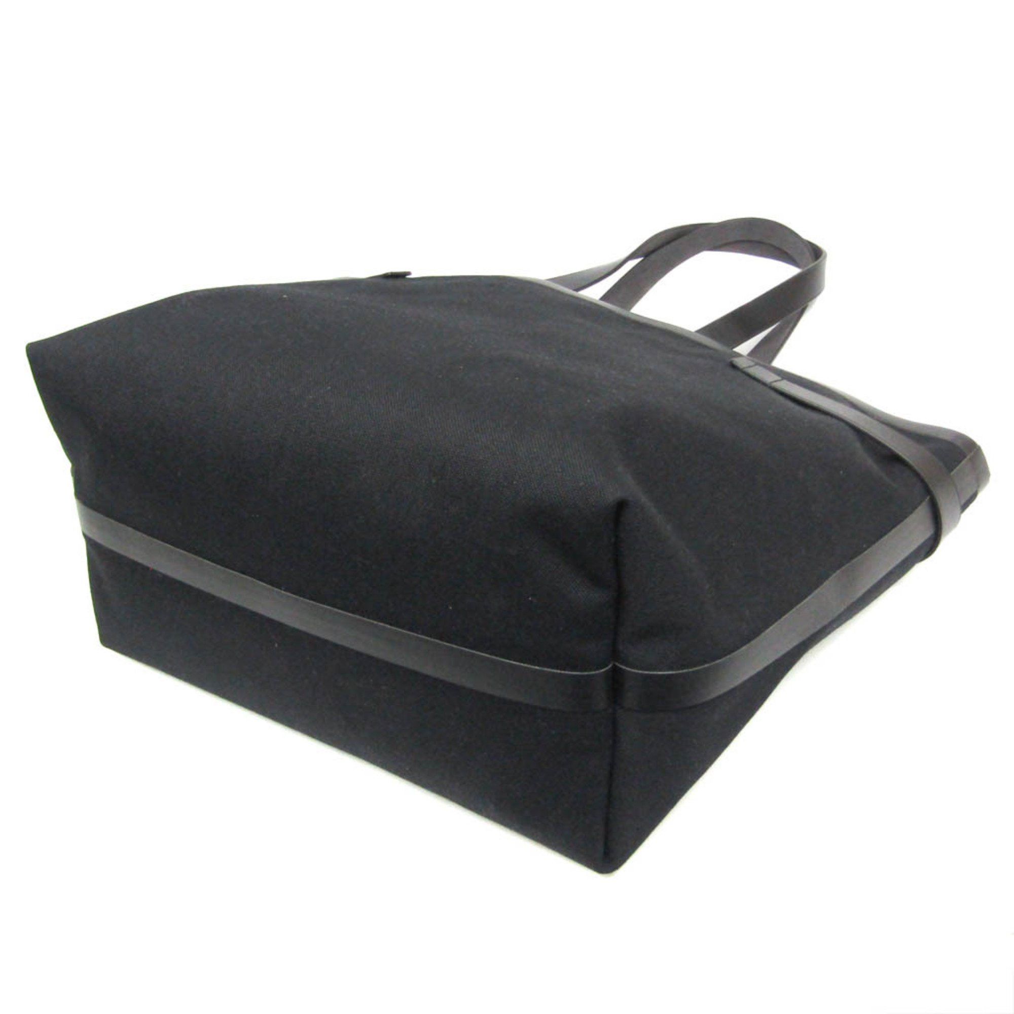 Salvatore Ferragamo Salvatore Ferragamo Gancini Big Tote EE-24 1295 Men's Canvas,Leather Tote Bag Black Size ONE SIZE - 3 Thumbnail