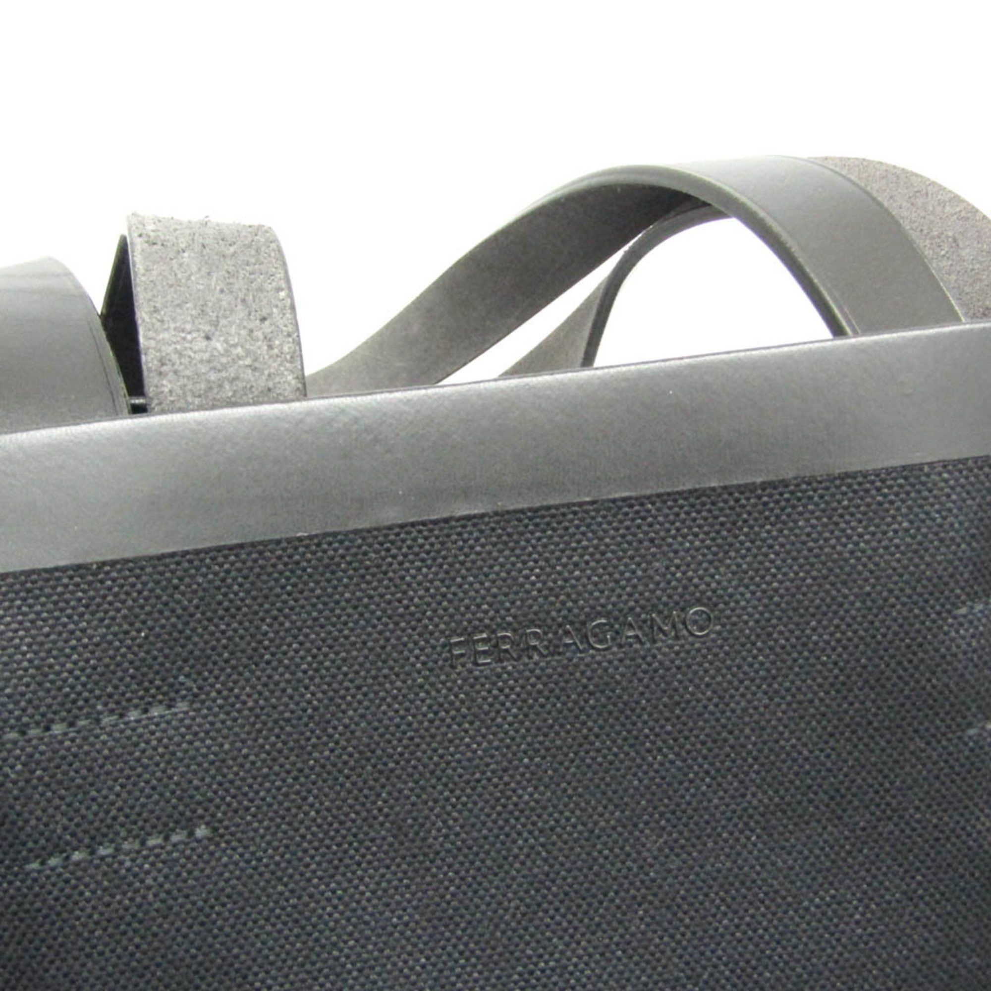 Salvatore Ferragamo Salvatore Ferragamo Gancini Big Tote EE-24 1295 Men's Canvas,Leather Tote Bag Black Size ONE SIZE - 6 Thumbnail