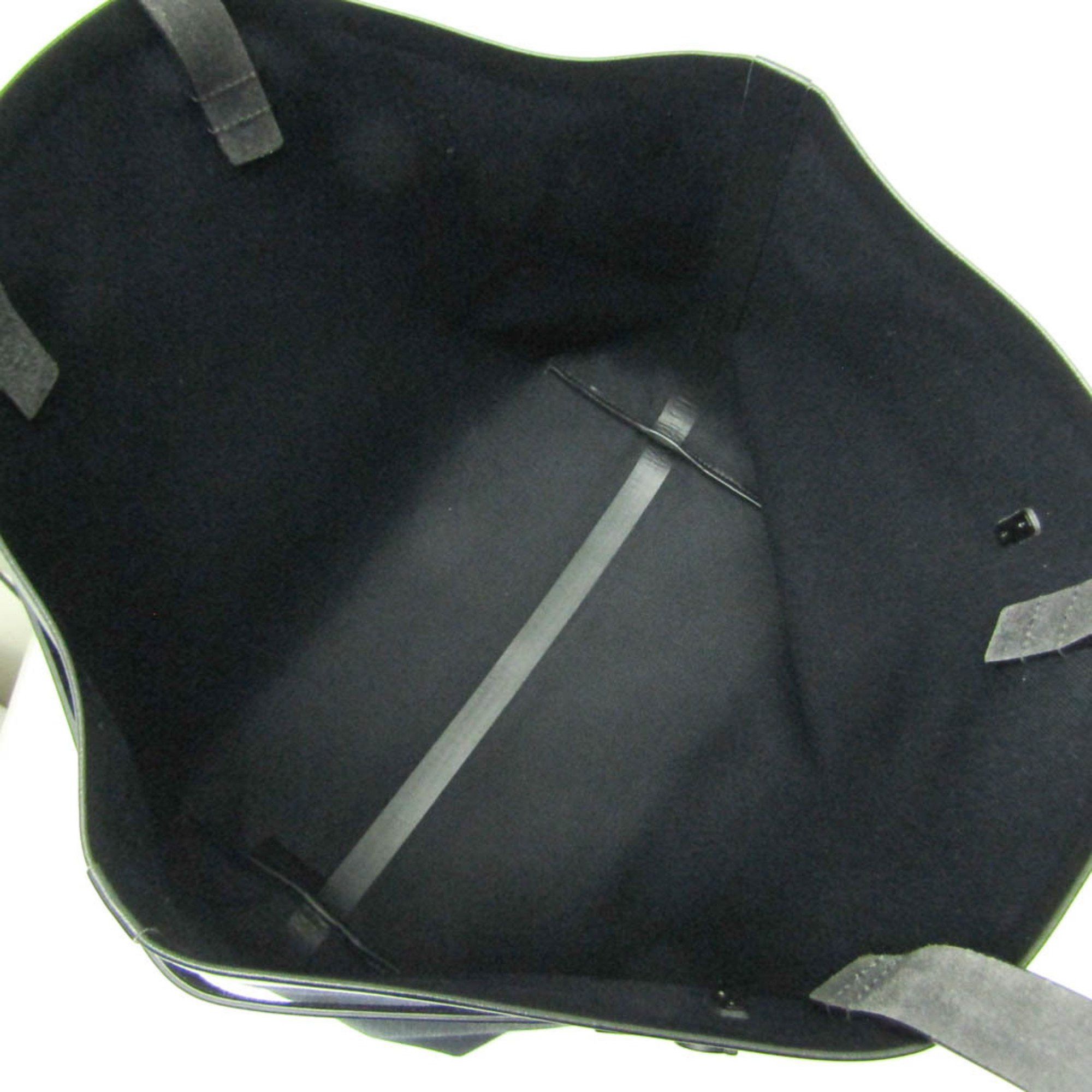 Salvatore Ferragamo Salvatore Ferragamo Gancini Big Tote EE-24 1295 Men's Canvas,Leather Tote Bag Black Size ONE SIZE - 4 Thumbnail