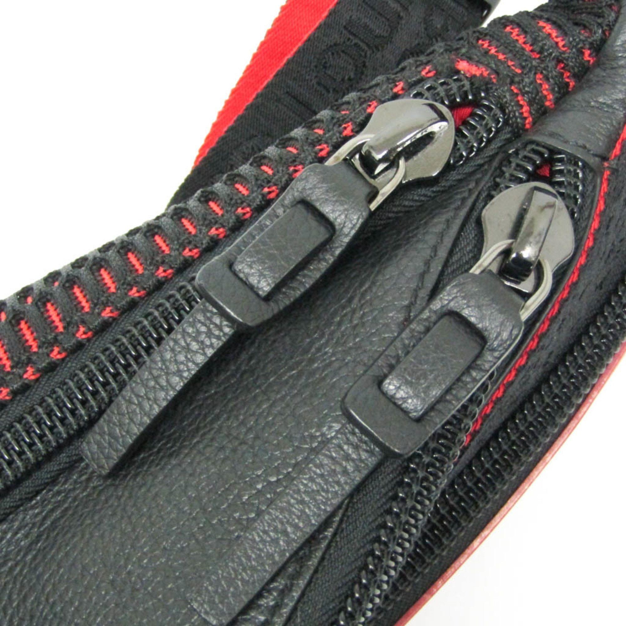 Christian Louboutin Christian Louboutin Parisnyc Crossbody Bag Men's Nylon,Rubber Sling Bag Black,Red Color Size ONE SIZE - 8 Thumbnail