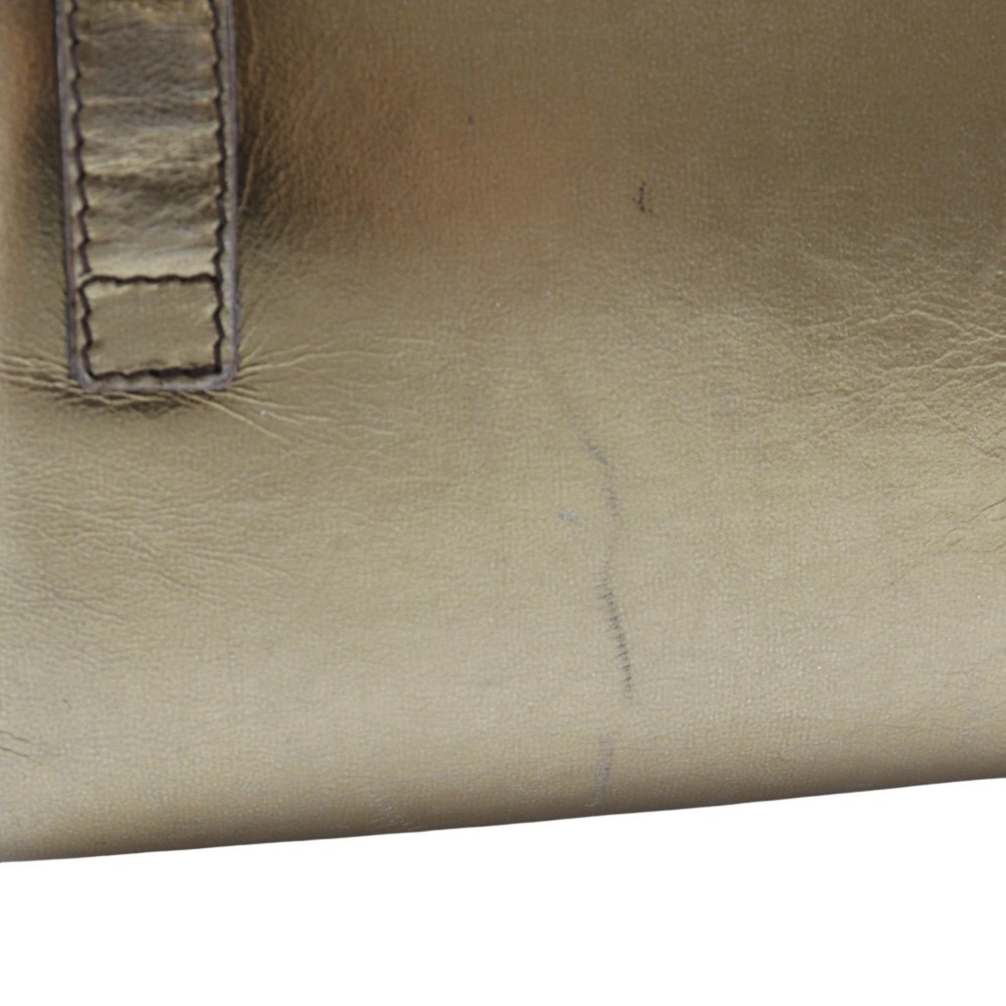 Salvatore Ferragamo Salvatore Ferragamo Chain Shoulder Bag Gancini Clutch AQ214734 Calf Gold 2way ChainShoulder Women's Size ONE SIZE - 10 Thumbnail