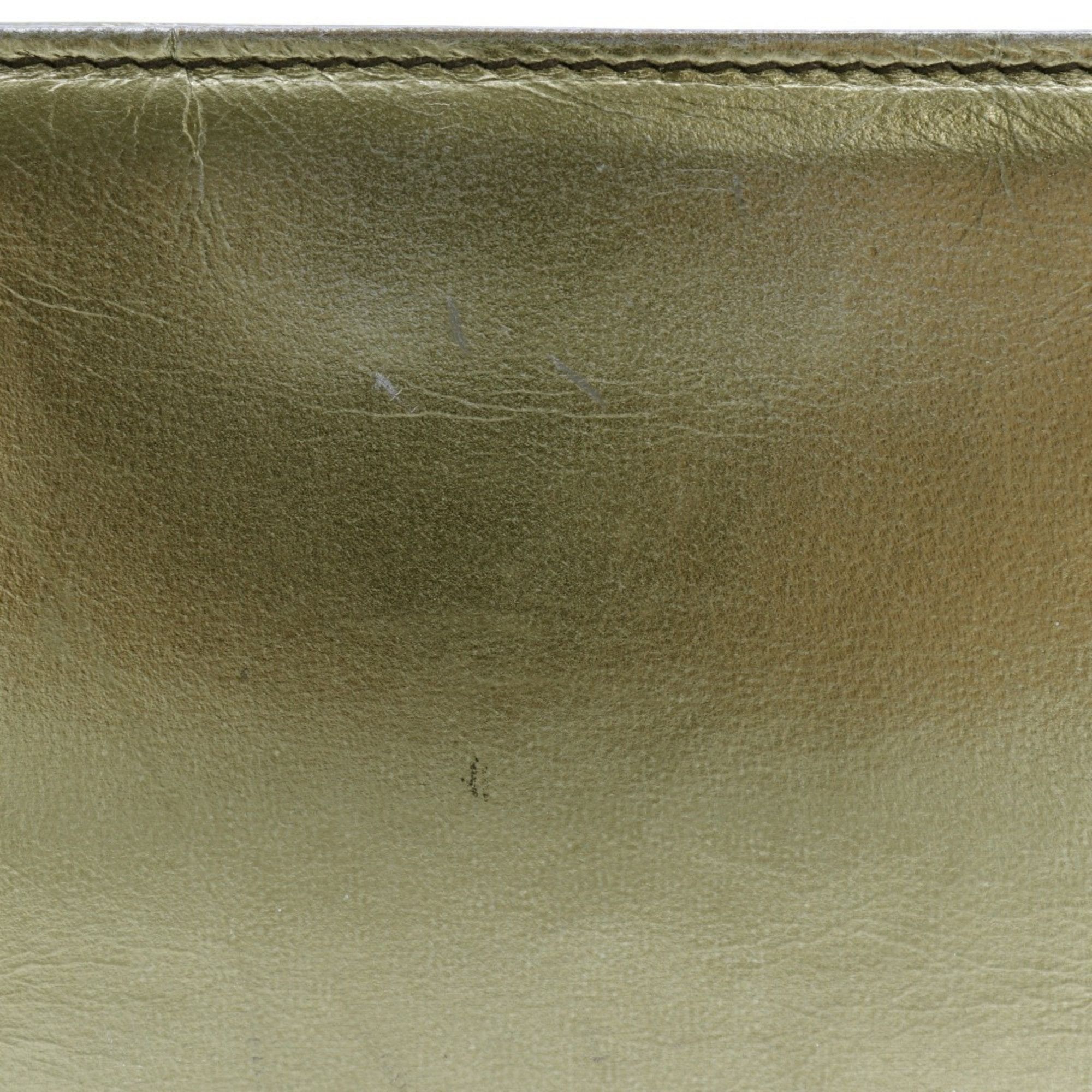Salvatore Ferragamo Salvatore Ferragamo Chain Shoulder Bag Gancini Clutch AQ214734 Calf Gold 2way ChainShoulder Women's Size ONE SIZE - 11 Thumbnail