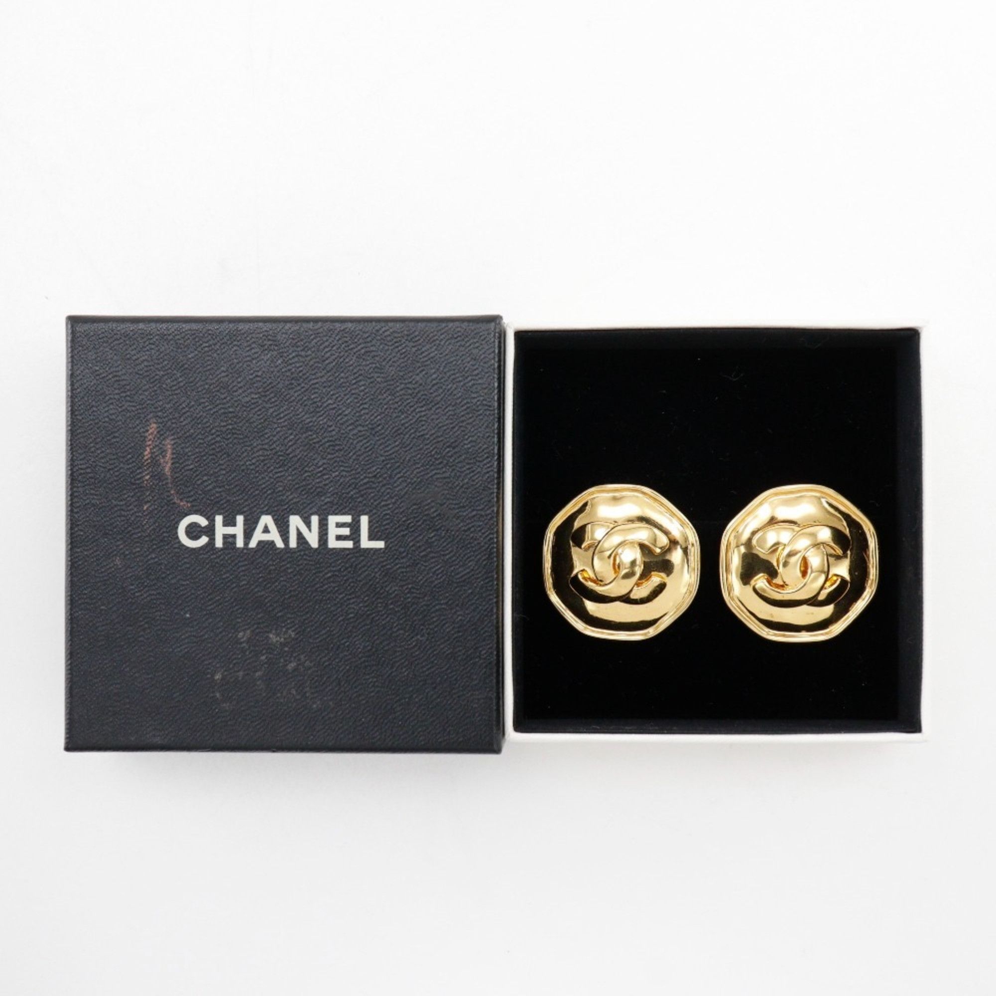 Chanel Chanel Coco Mark Earrings, Gold Plated, 1995, 95P, Approx. 25.5g, COCO Mark, Women's Size ONE SIZE - 6 Thumbnail