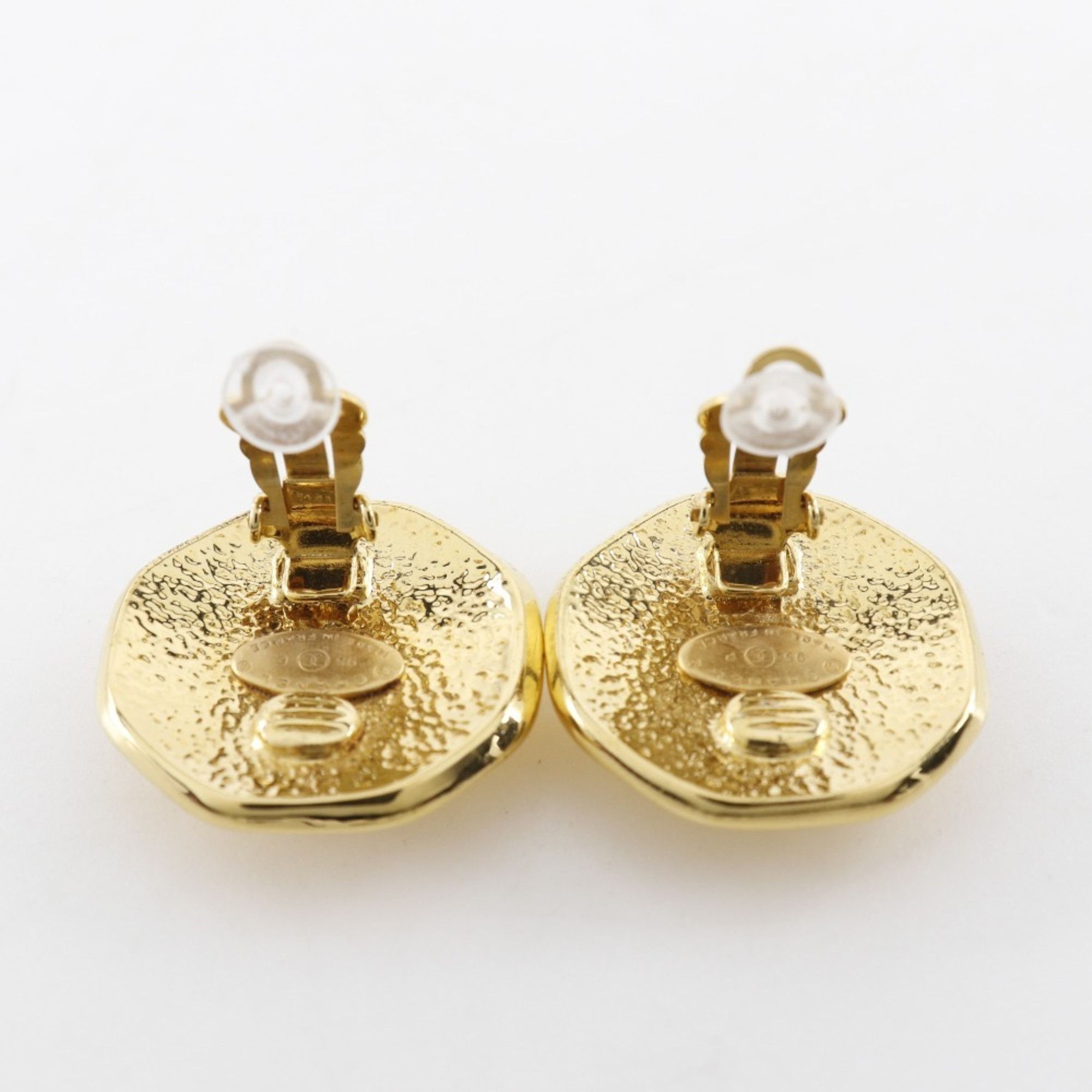 Chanel Chanel Coco Mark Earrings, Gold Plated, 1995, 95P, Approx. 25.5g, COCO Mark, Women's Size ONE SIZE - 4 Thumbnail