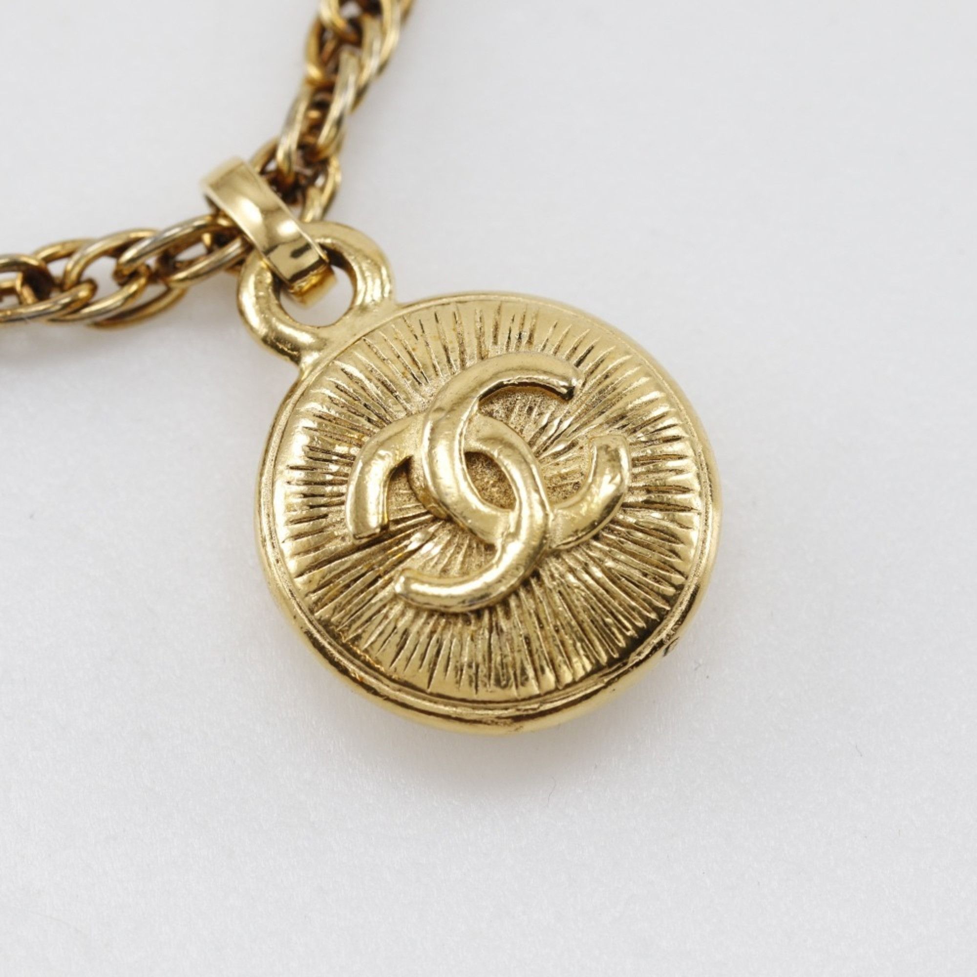 Chanel Chanel Coco Mark Necklace, Gold Plated, Approx. 36.4g, COCO Mark, Women's Size ONE SIZE - 7 Thumbnail
