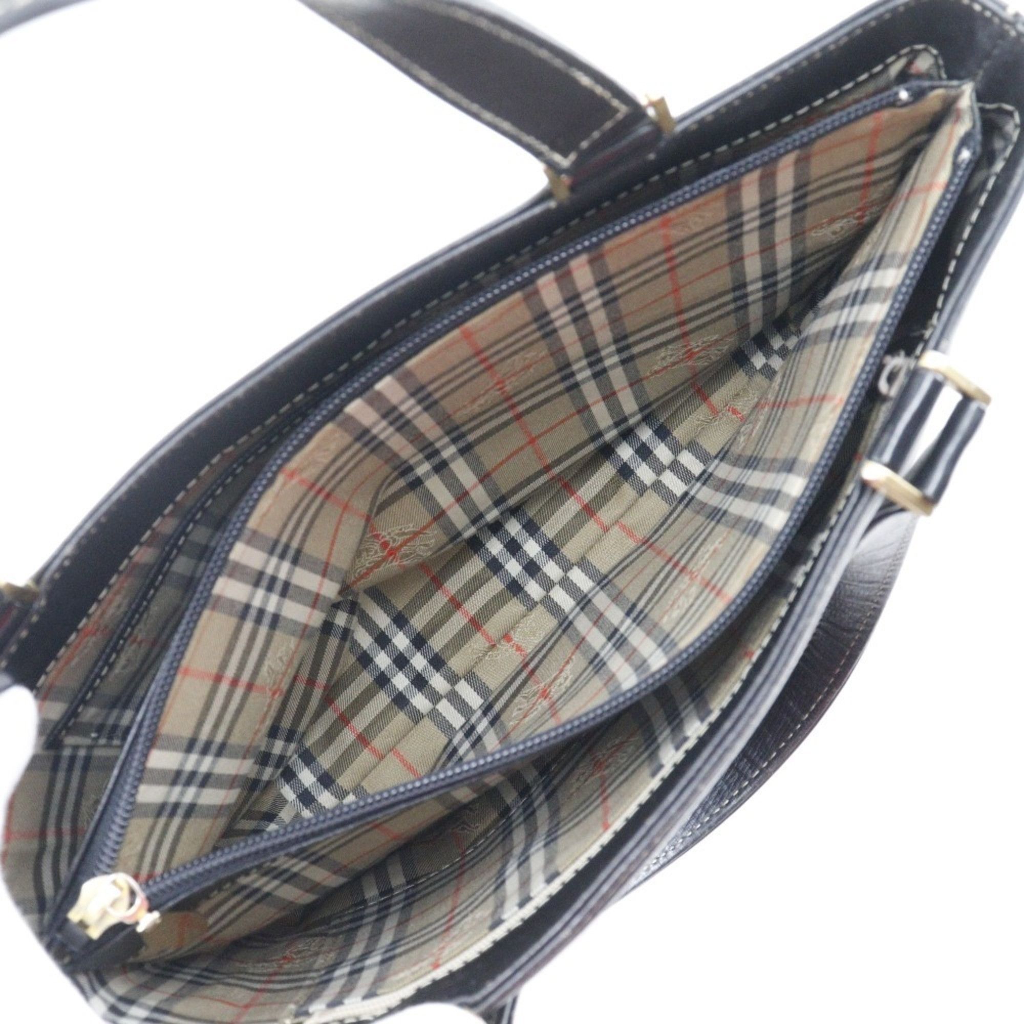 Burberry Burberry Plate Handbag Shadow Horse Tote Bag Calf Black A5 With Logo Women's Size ONE SIZE - 6 Thumbnail