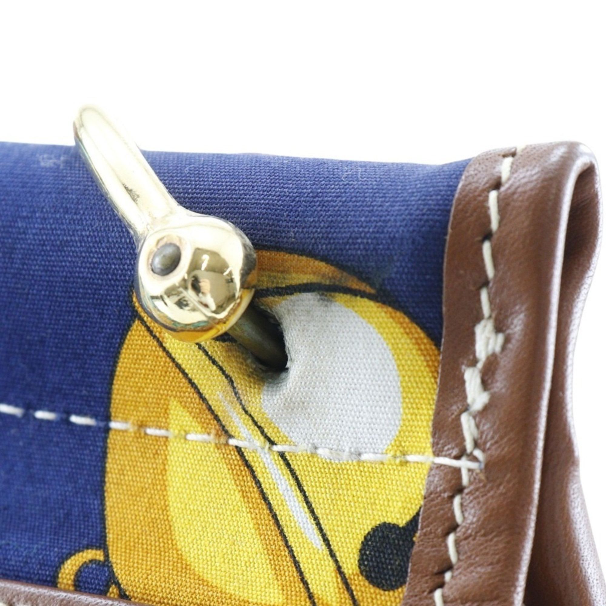 Loewe LOEWE Collection Line Shoulder Bag COLECCION JEREZ Canvas Navy 2way Flap Women's Size ONE SIZE - 15 Thumbnail