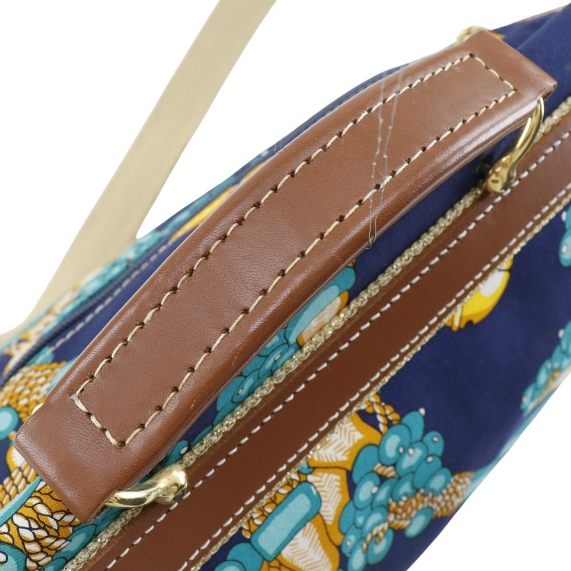 Loewe LOEWE Collection Line Shoulder Bag COLECCION JEREZ Canvas Navy 2way Flap Women's Size ONE SIZE - 5 Thumbnail
