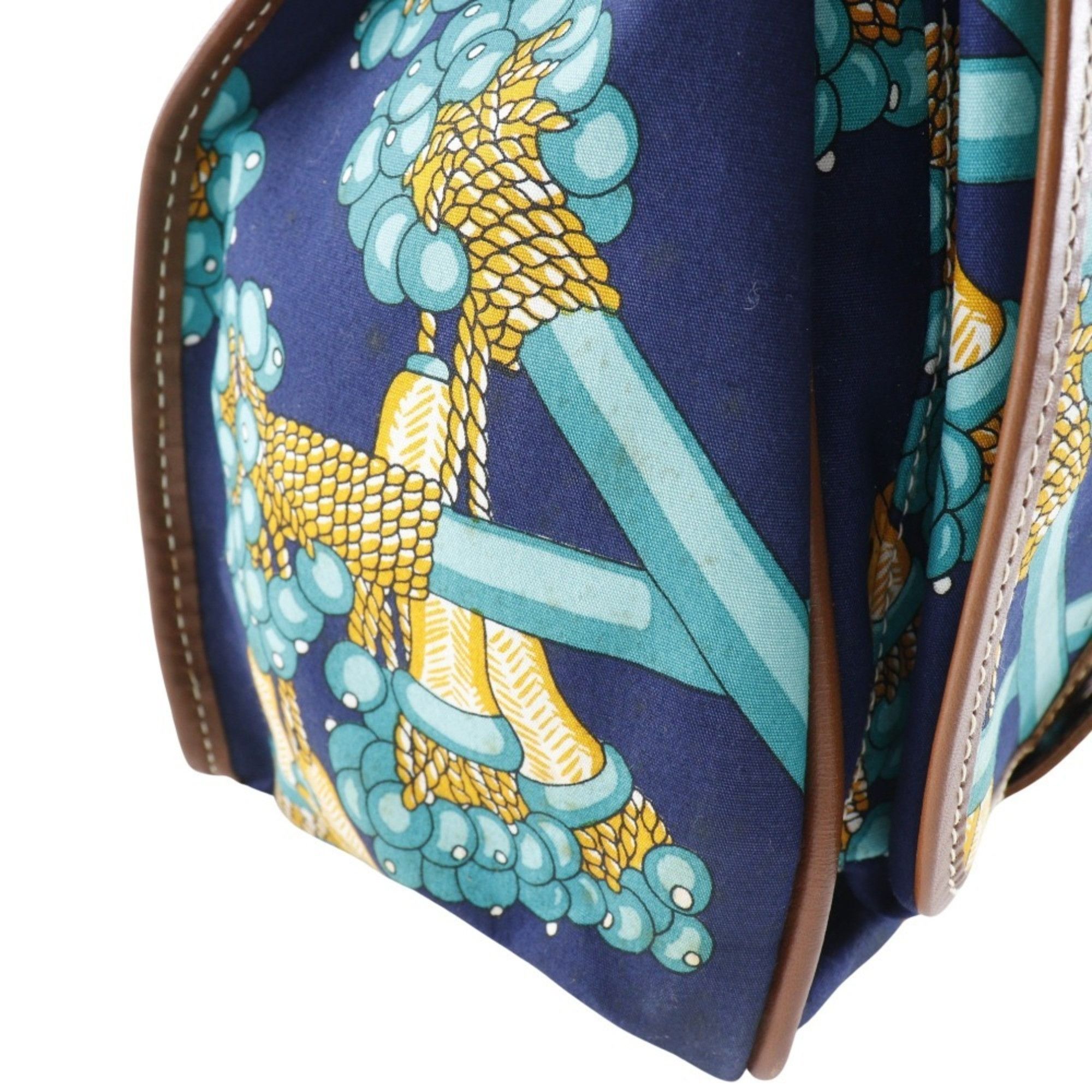 Loewe LOEWE Collection Line Shoulder Bag COLECCION JEREZ Canvas Navy 2way Flap Women's Size ONE SIZE - 11 Thumbnail