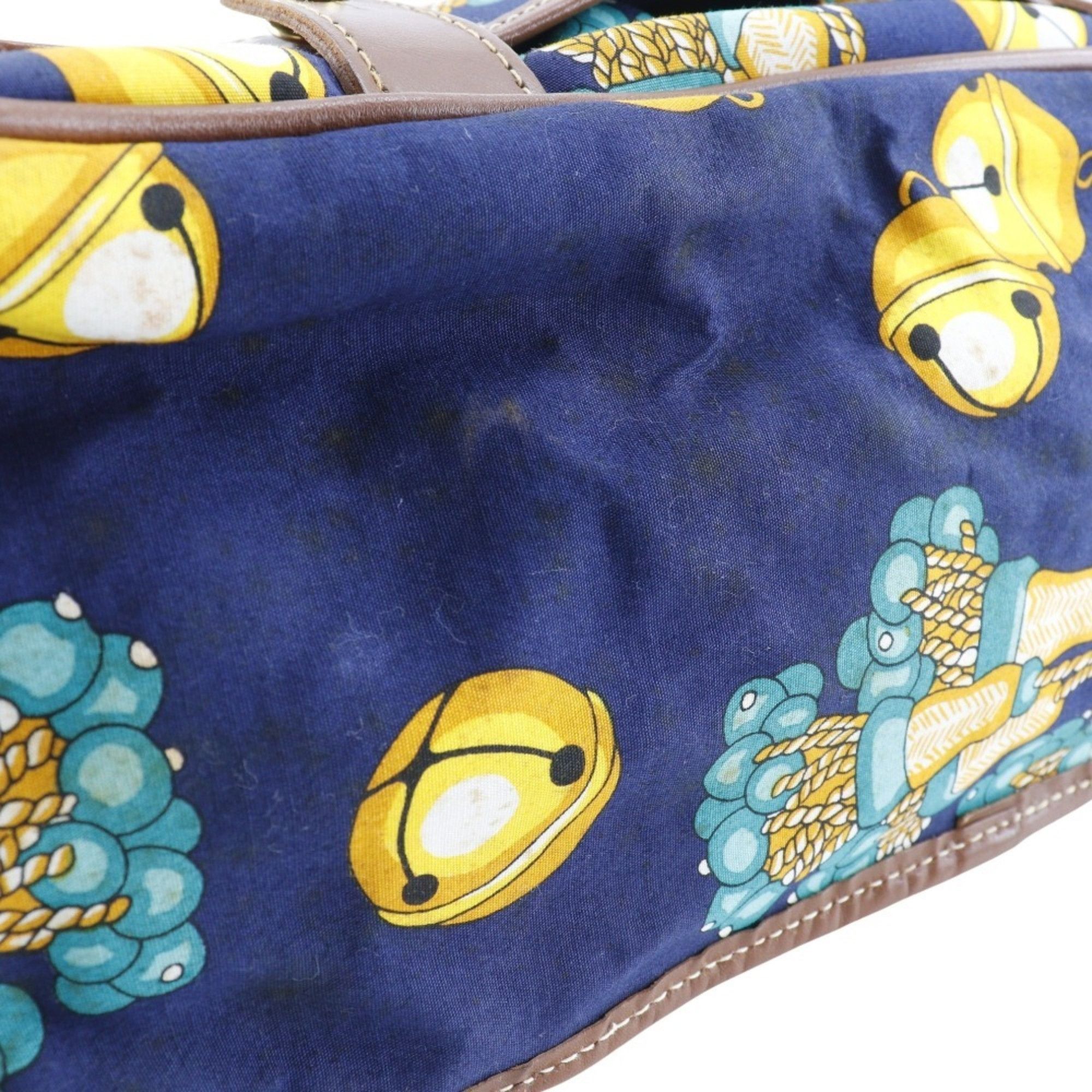 Loewe LOEWE Collection Line Shoulder Bag COLECCION JEREZ Canvas Navy 2way Flap Women's Size ONE SIZE - 9 Thumbnail