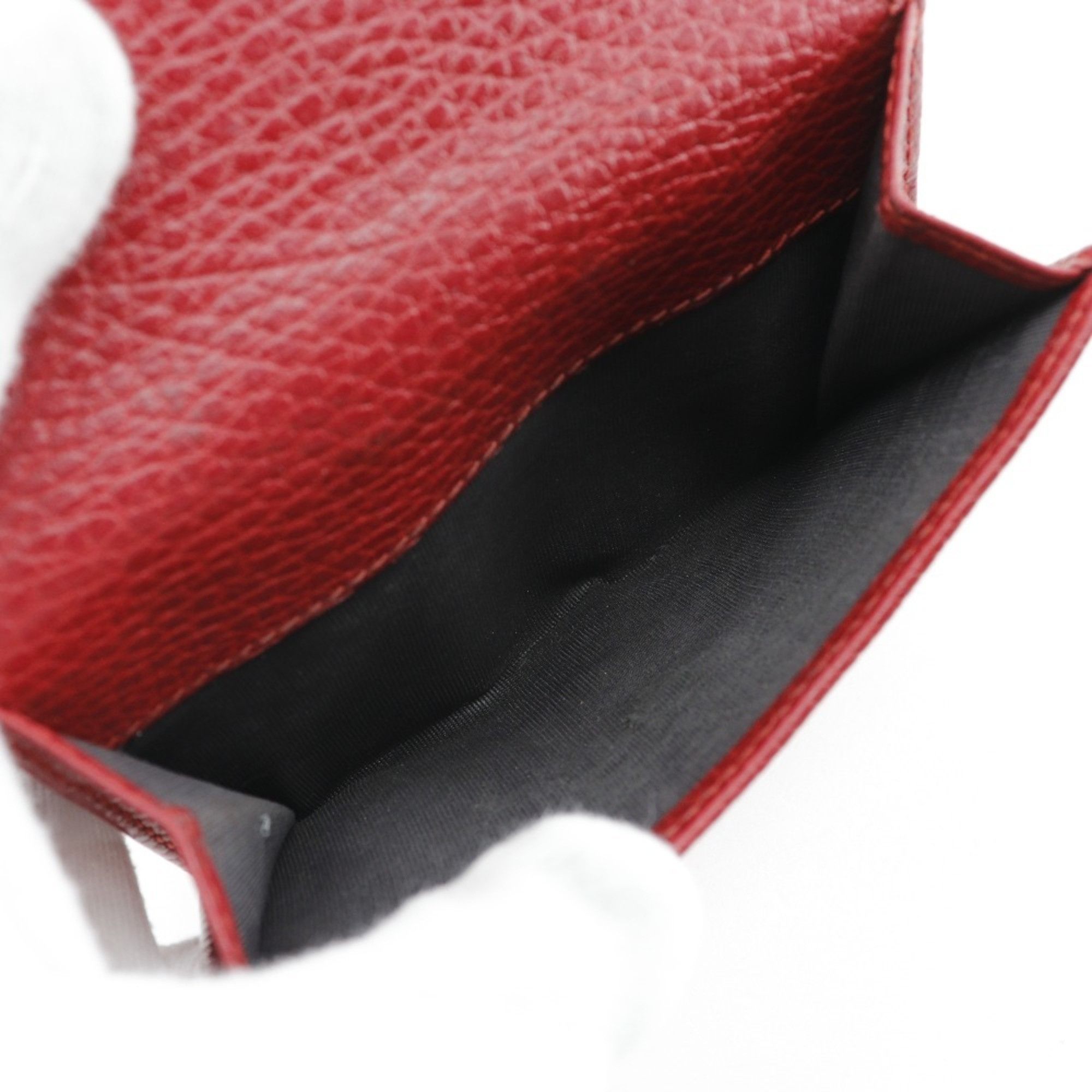 Gucci GUCCI GG Marmont Bi-fold Wallet 456122 Leather Red Snap Button Women's Size ONE SIZE - 8 Thumbnail