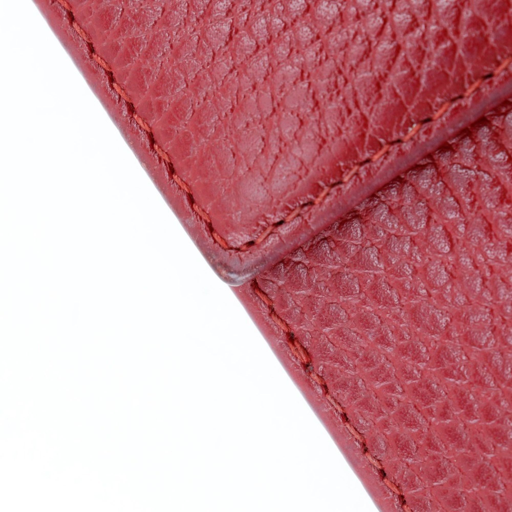 Gucci GUCCI GG Marmont Bi-fold Wallet 456122 Leather Red Snap Button Women's Size ONE SIZE - 10 Thumbnail
