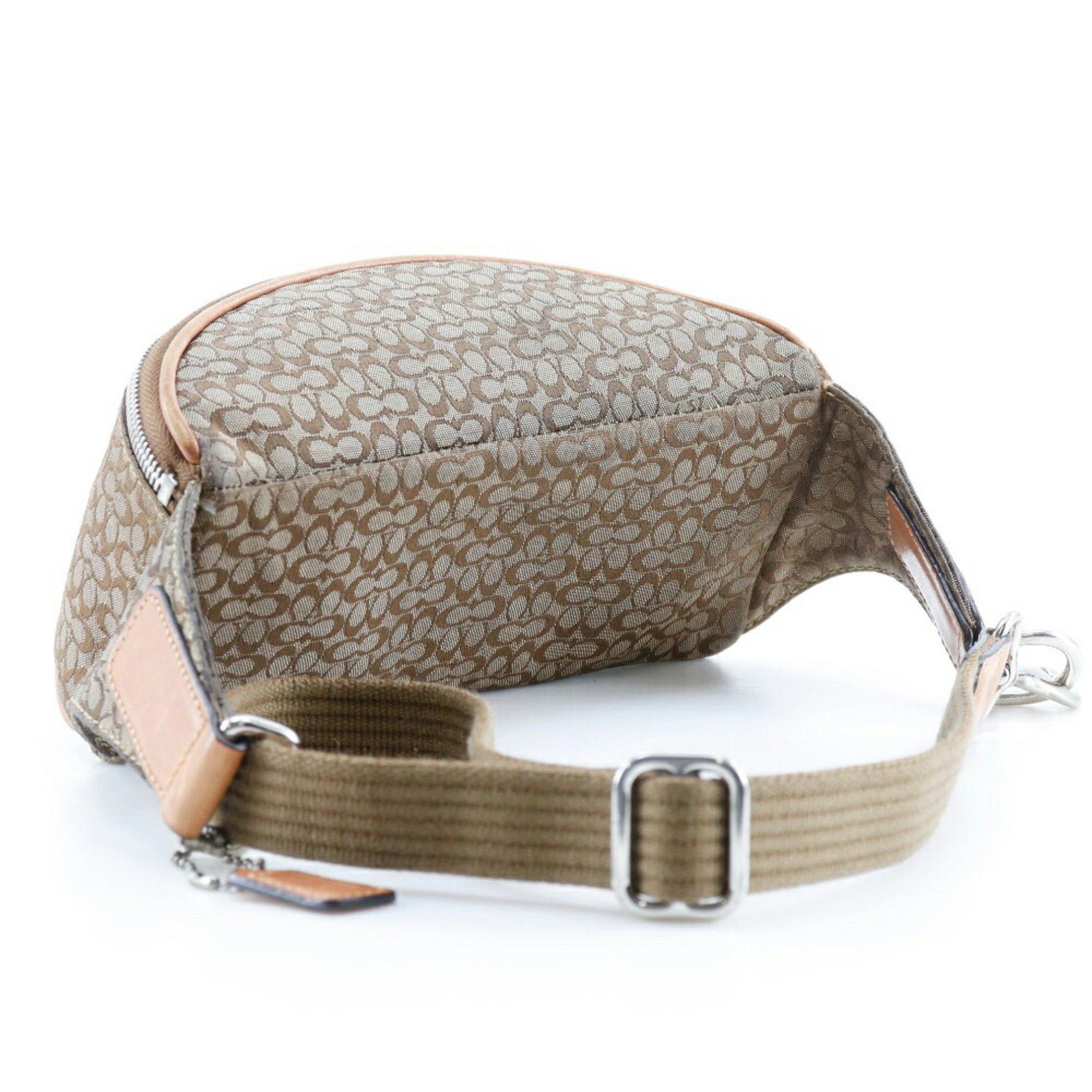 Coach Coach Signature Waist Bag F05093 Canvas Made in China Brown Mini signature Women's Size ONE SIZE - 3 Thumbnail