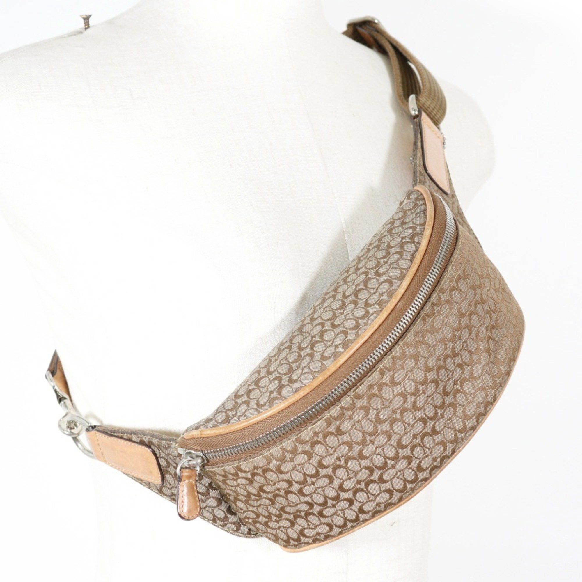 Coach Coach Signature Waist Bag F05093 Canvas Made in China Brown Mini signature Women's Size ONE SIZE - 11 Thumbnail