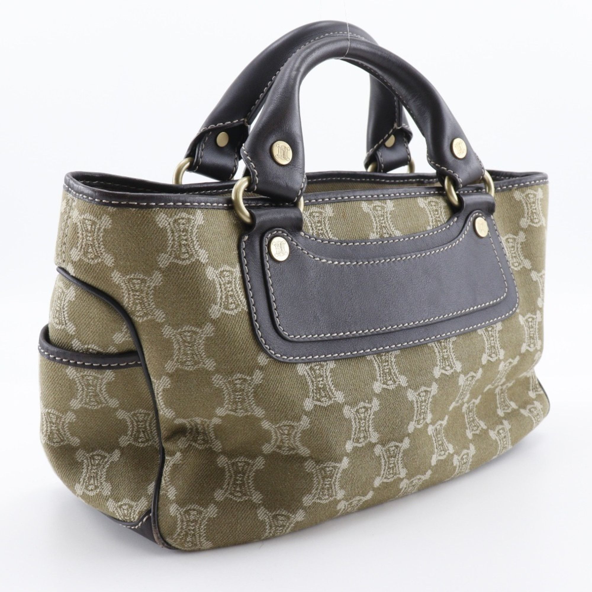 Celine CELINE Boogie Bag Handbag Macadam Canvas Made in China Khaki A5 bag Women's Size ONE SIZE - 3 Thumbnail