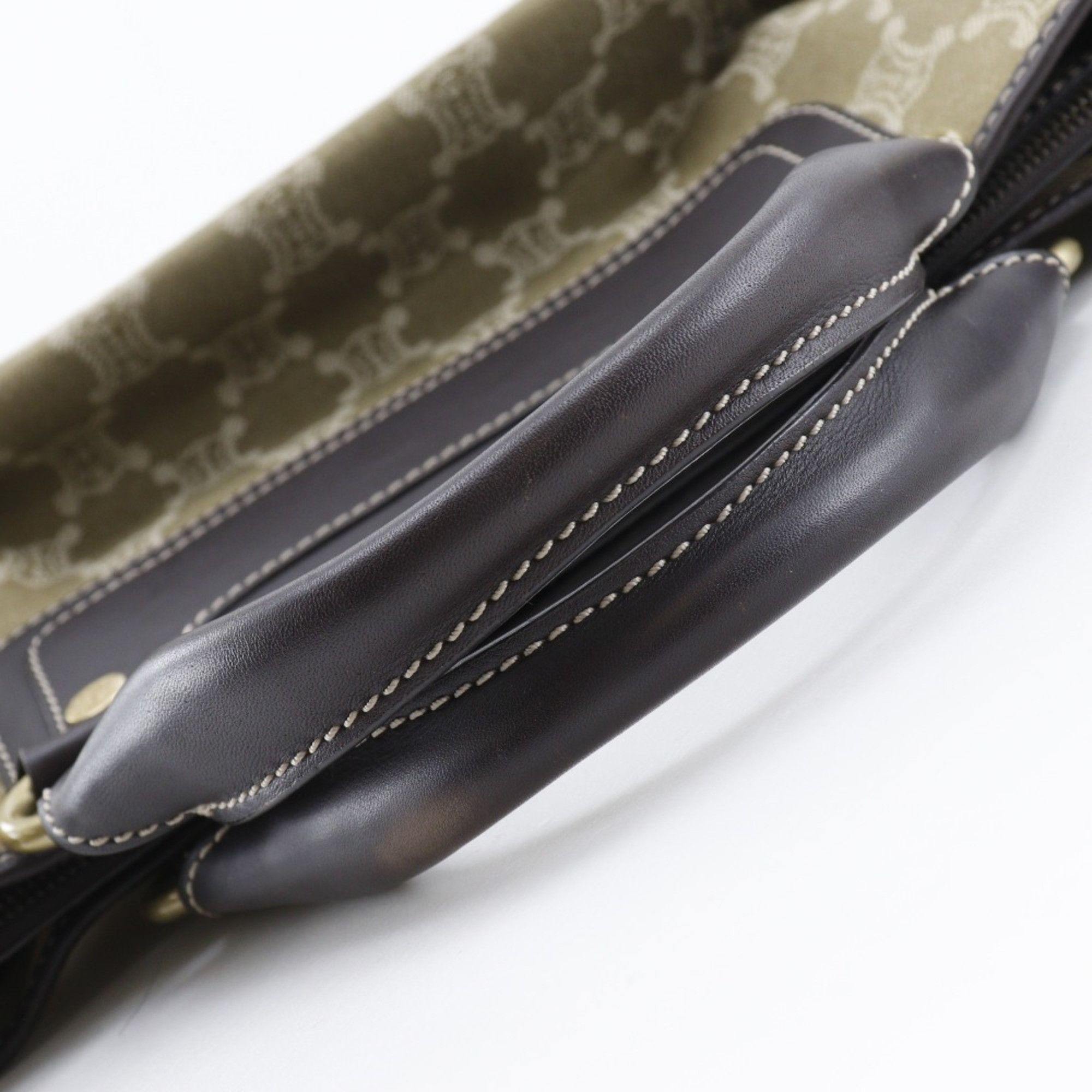 Celine CELINE Boogie Bag Handbag Macadam Canvas Made in China Khaki A5 bag Women's Size ONE SIZE - 8 Thumbnail