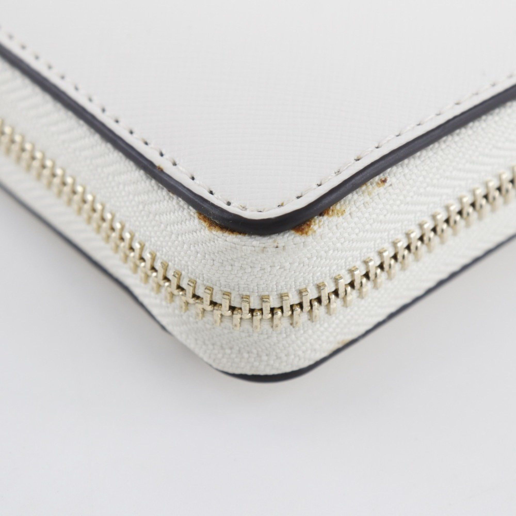 Kate Spade Kate Spade Round Long Wallet Spencer Bicolor PWR00281 Leather White/Beige Zip Around Women's I111624206 Size ONE SIZE - 4 Thumbnail