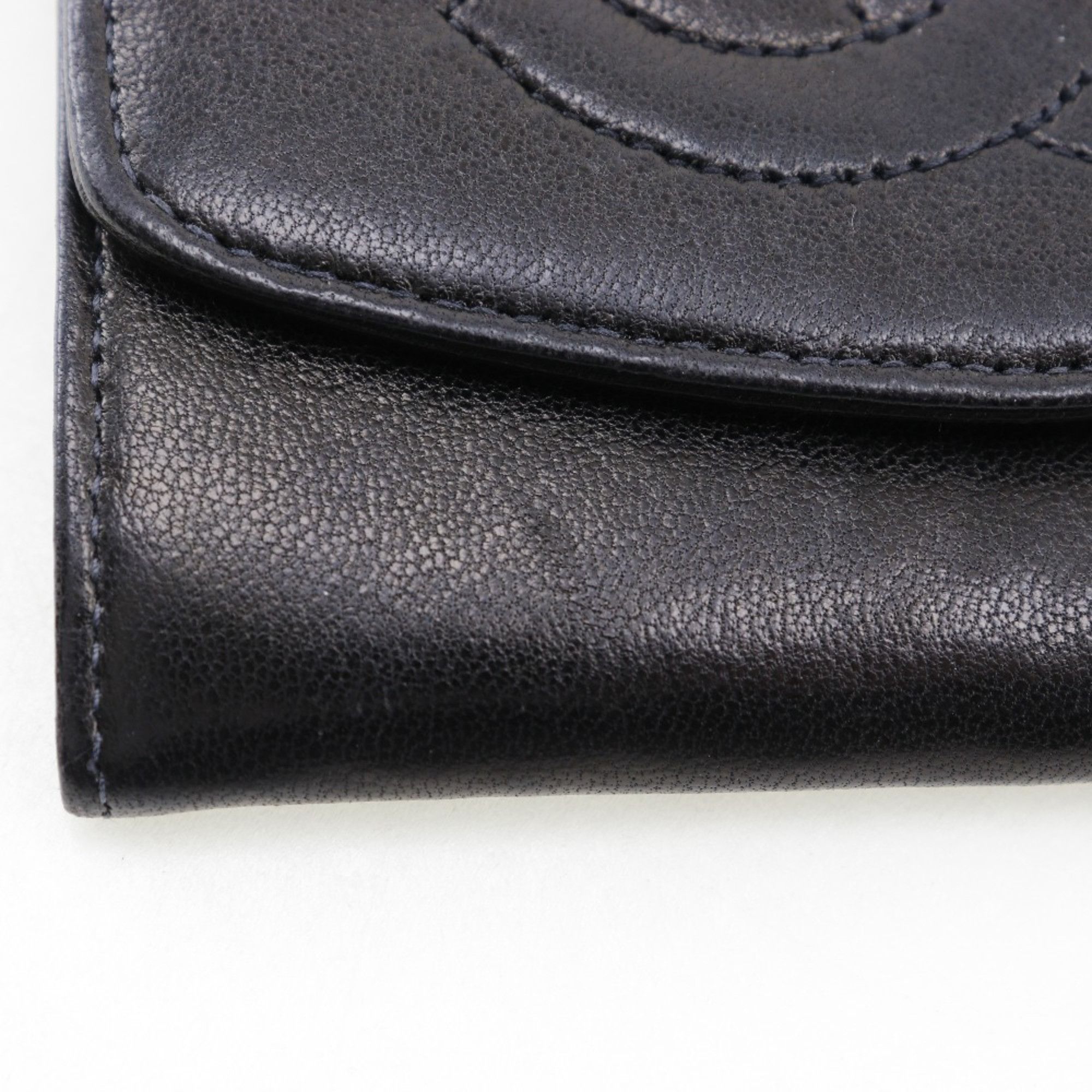 Chanel CHANEL COCO Mark coin case, lambskin, 1993, black, snap button, Mark, women's Size ONE SIZE - 8 Thumbnail