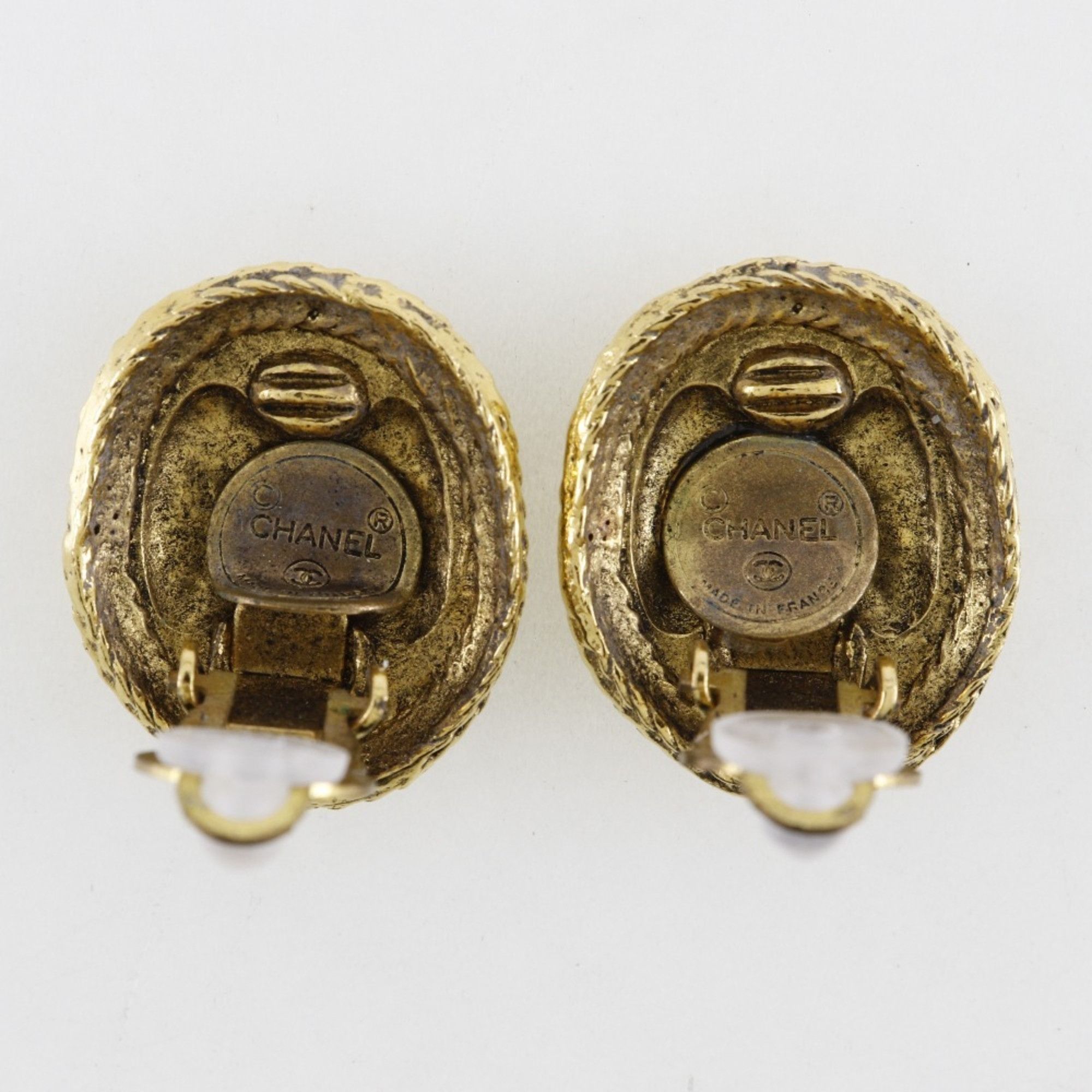 Chanel CHANEL COCO Mark Earrings, Gold Plated, Approx. 14.0g, Mark, Women's Size ONE SIZE - 4 Thumbnail