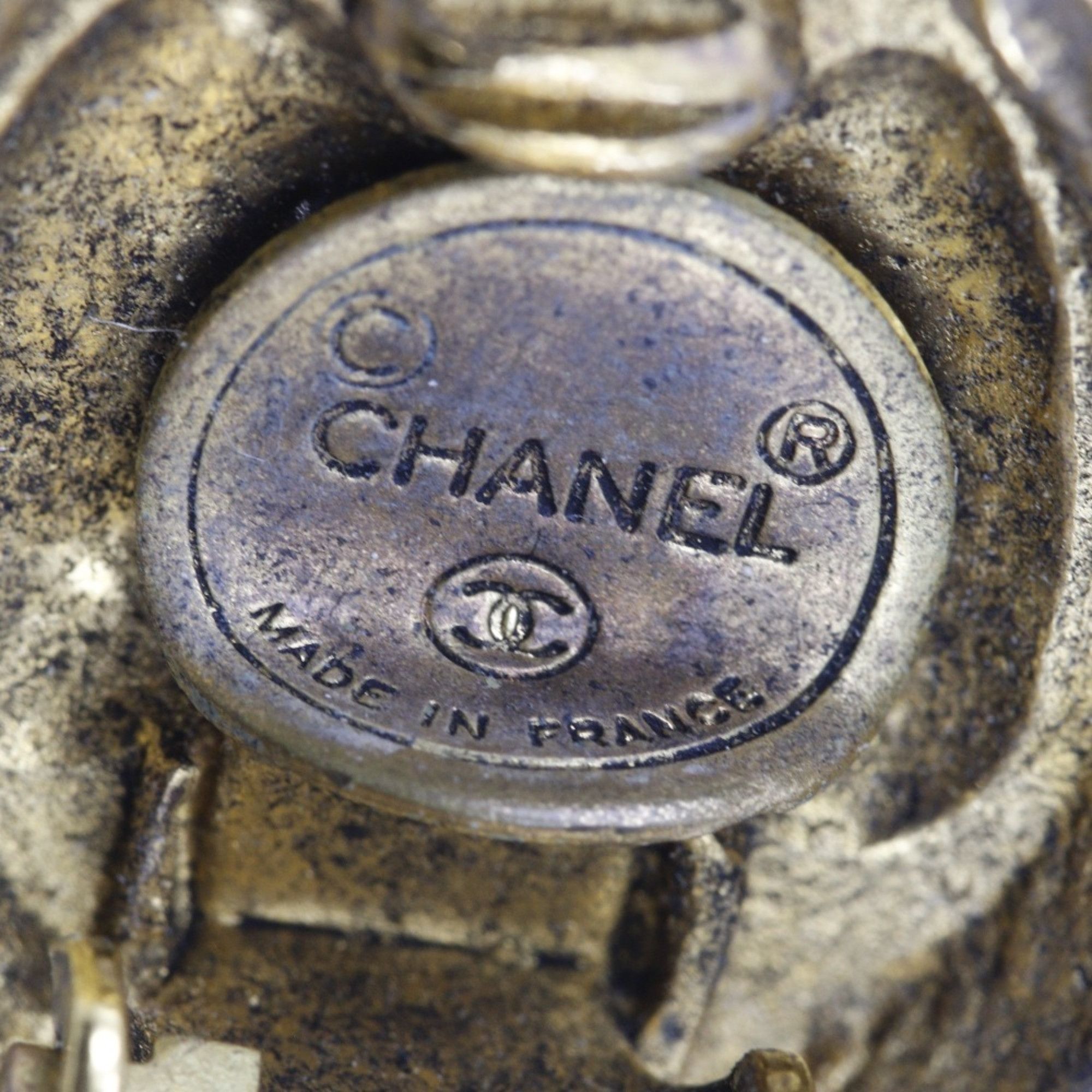 Chanel CHANEL COCO Mark Earrings, Gold Plated, Approx. 14.0g, Mark, Women's Size ONE SIZE - 6 Thumbnail