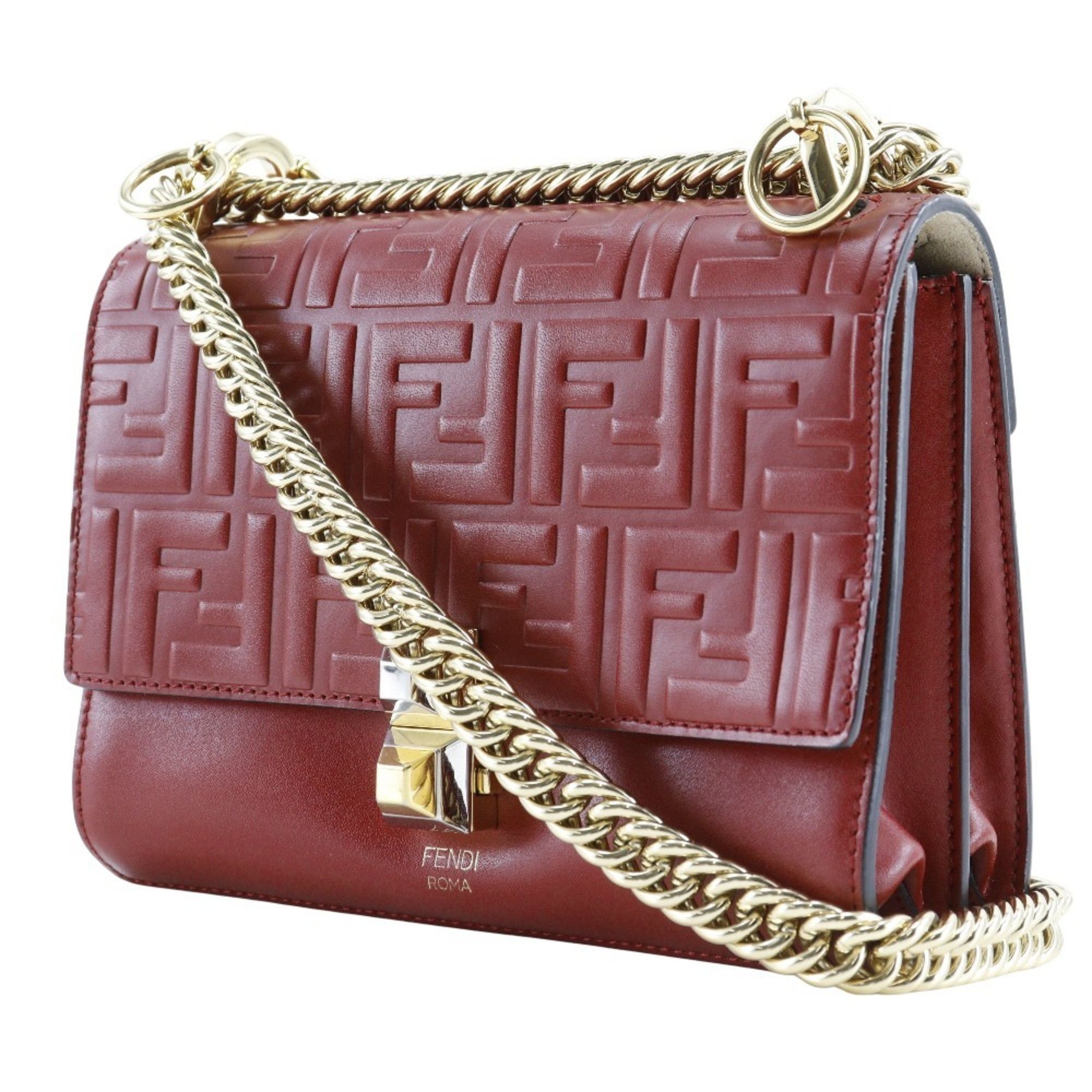 Fendi FENDI Canai Shoulder Bag 8M0381 17 Calf Red Flap Mini Women's Size ONE SIZE - 2 Thumbnail