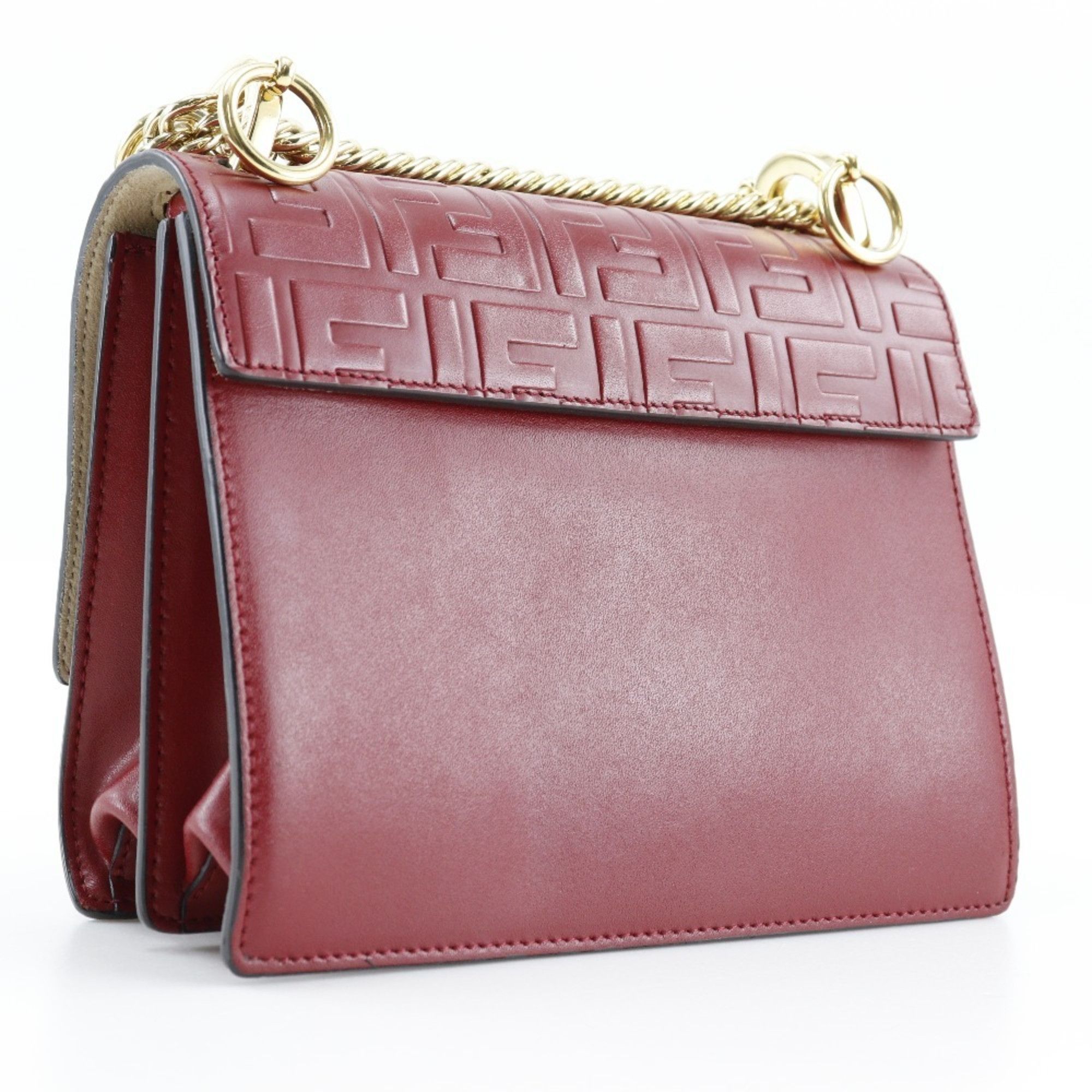 Fendi FENDI Canai Shoulder Bag 8M0381 17 Calf Red Flap Mini Women's Size ONE SIZE - 3 Thumbnail